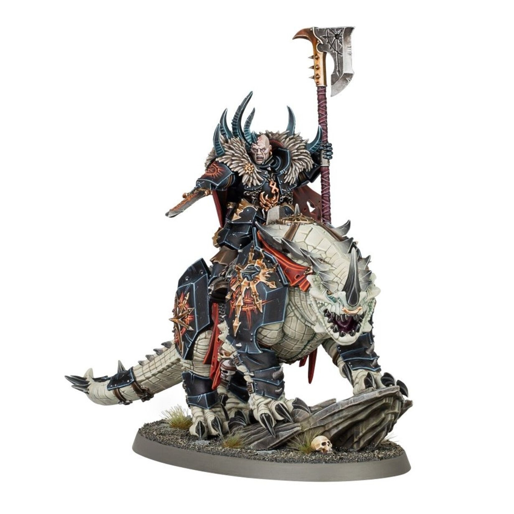 Warhammer: age of sigmar Slaves To Darkness: Chaos Lord on Karkadrak