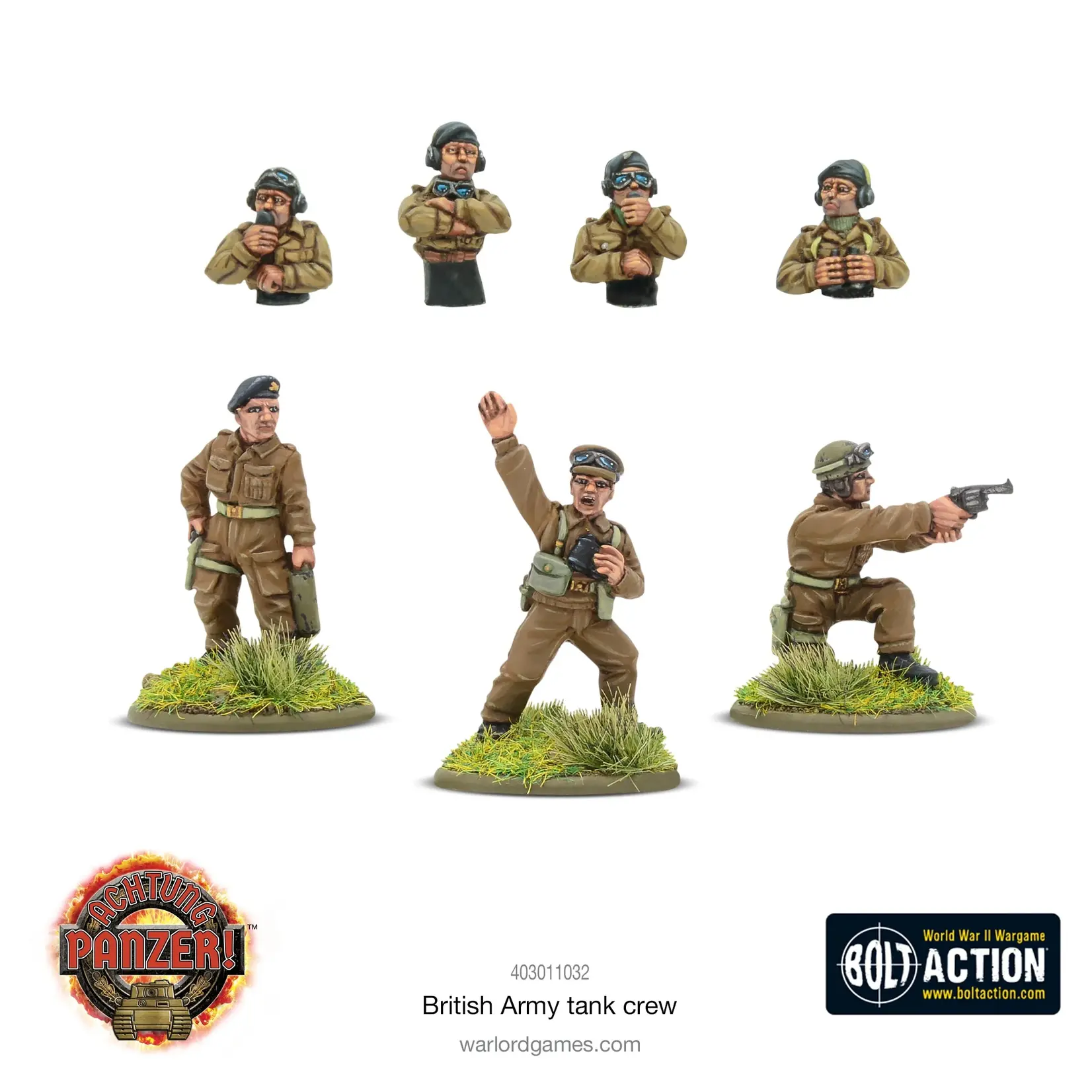 Bolt action Achtung Panzer! British Army Tank Crew - EN