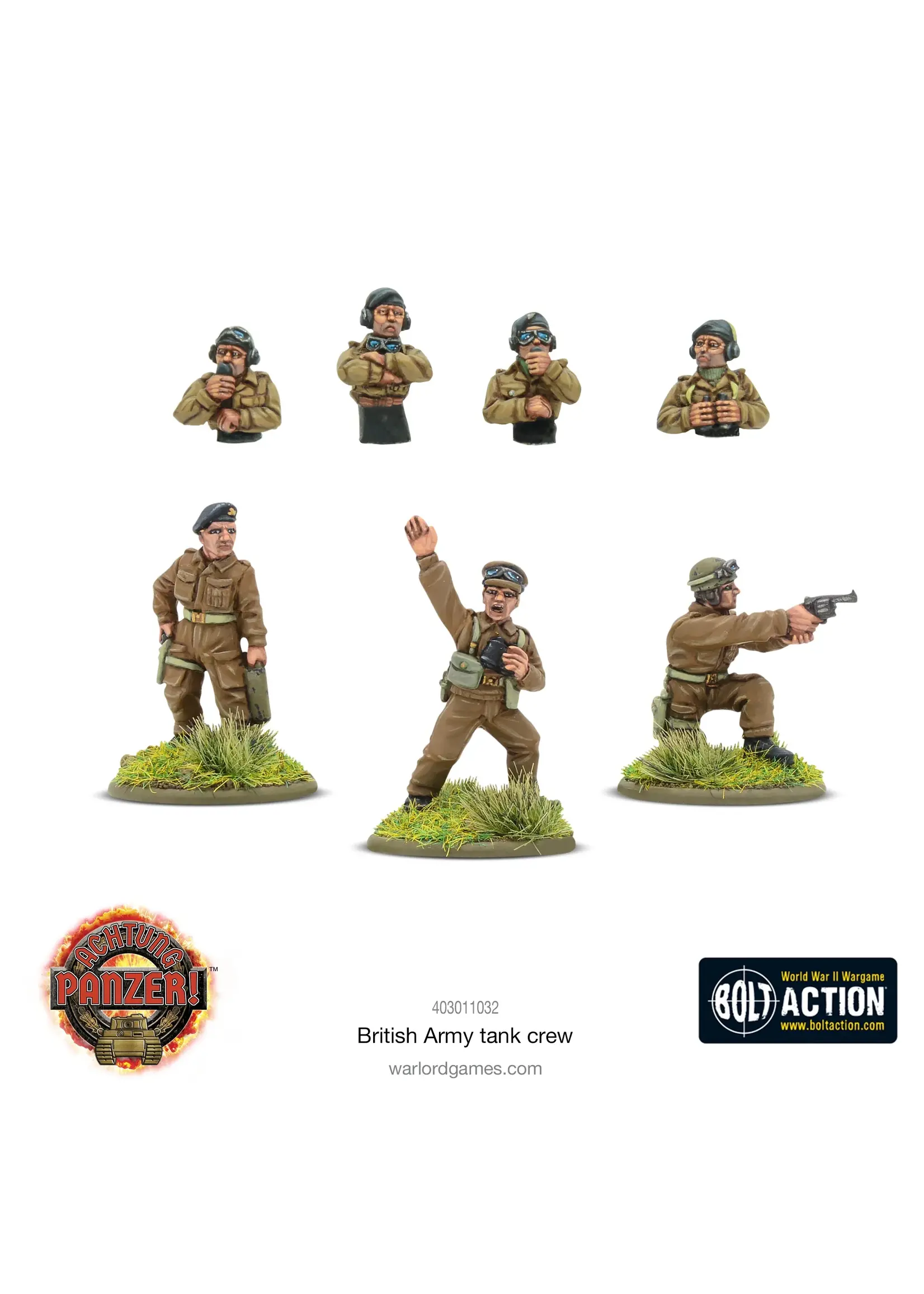 Bolt action Achtung Panzer! British Army Tank Crew - EN