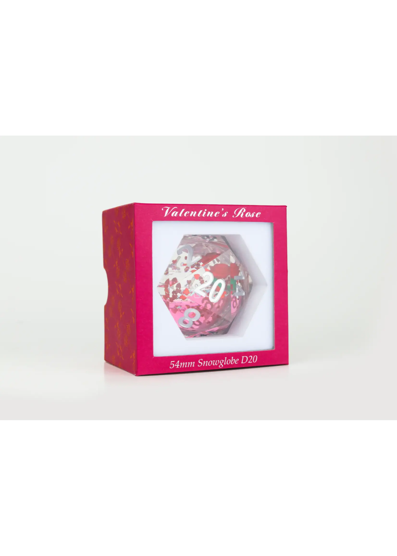 sirius dice Sirius Dice - Valentine Rose 54mm snowglobe D20
