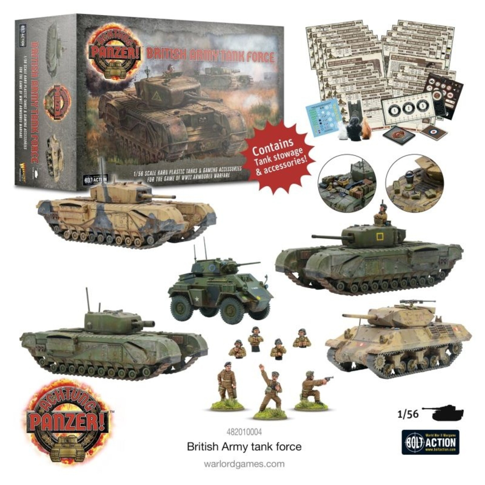 Bolt action Achtung Panzer! British Army Tank Force - EN