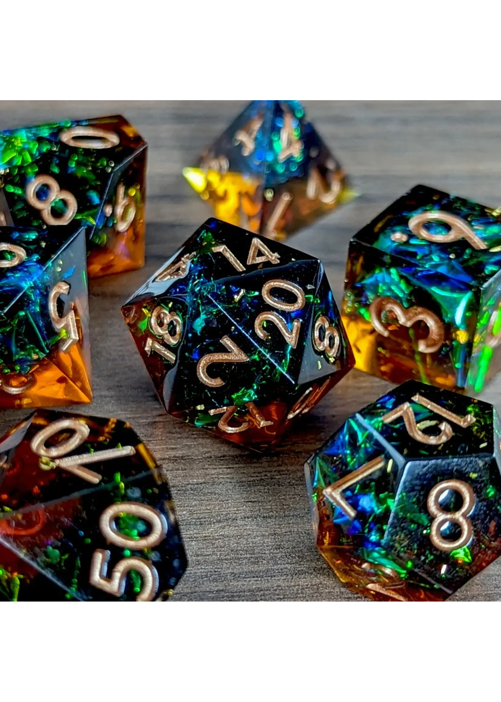Dakota Irish Dark Sun - 7pc dice set