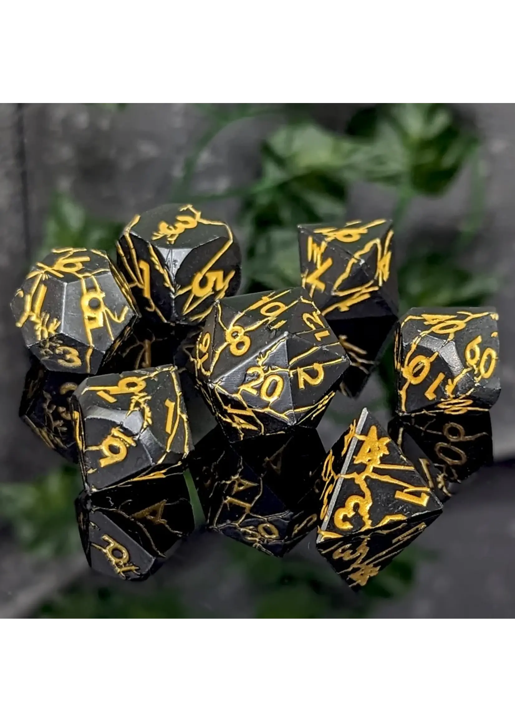 Dakota Irish Shattered Gold - 7pc dice set