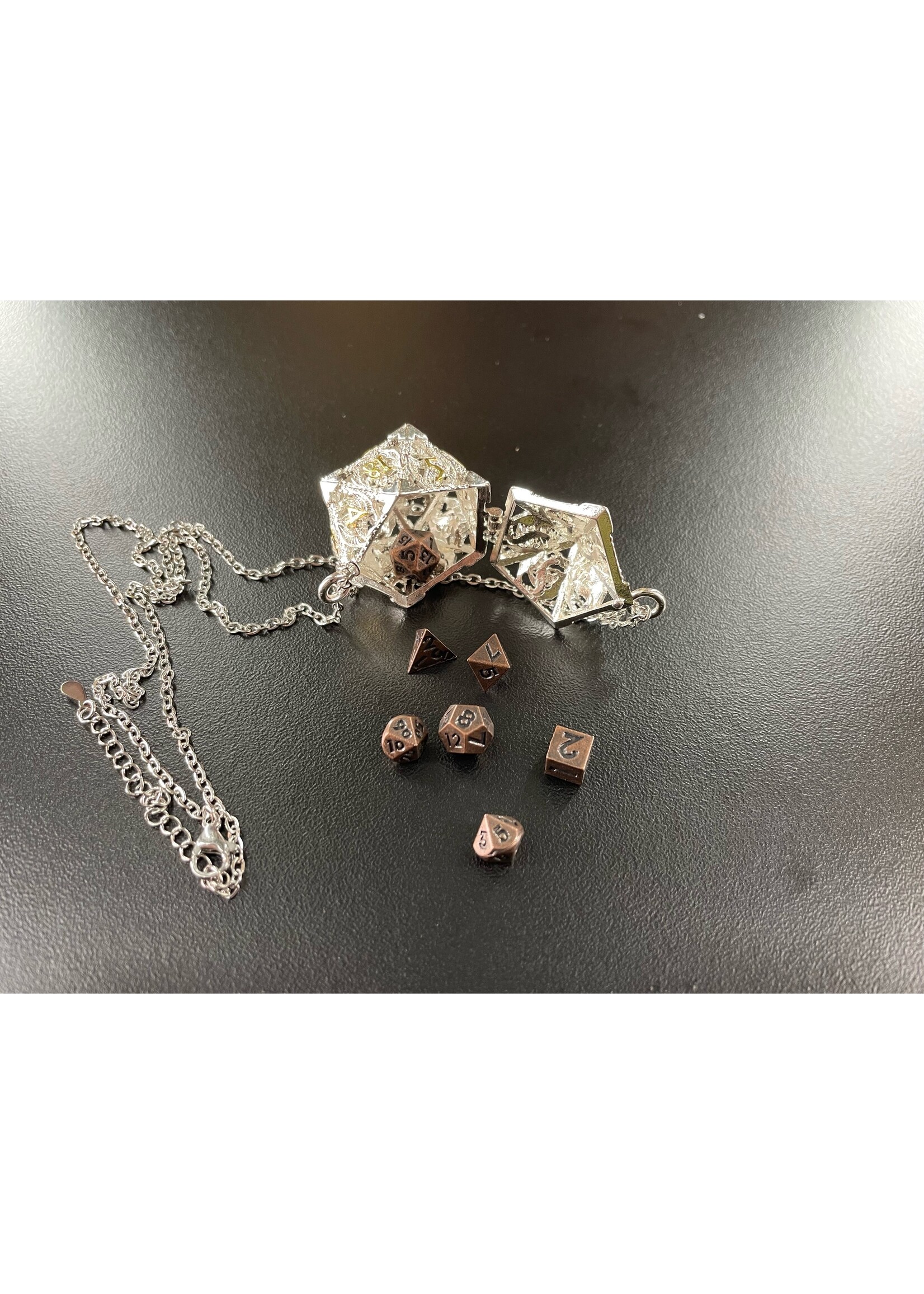 MagicVortex - Dice Dragons Hoard Locket - RPG 7pc Set