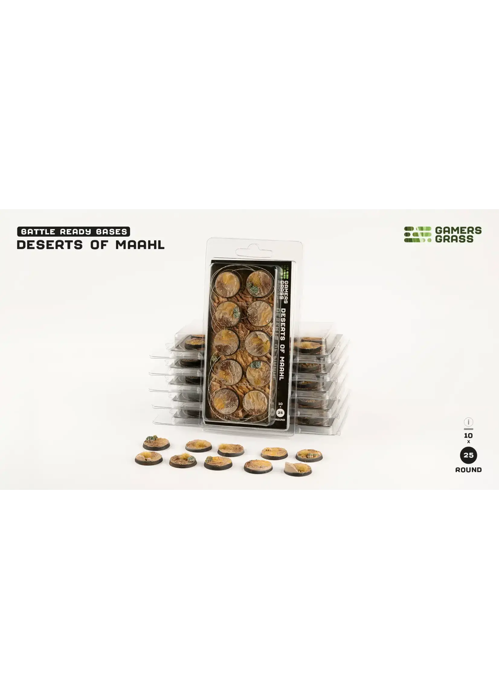 GamersGrass Deserts of Maahl Bases - Round 25mm - GamersGrass