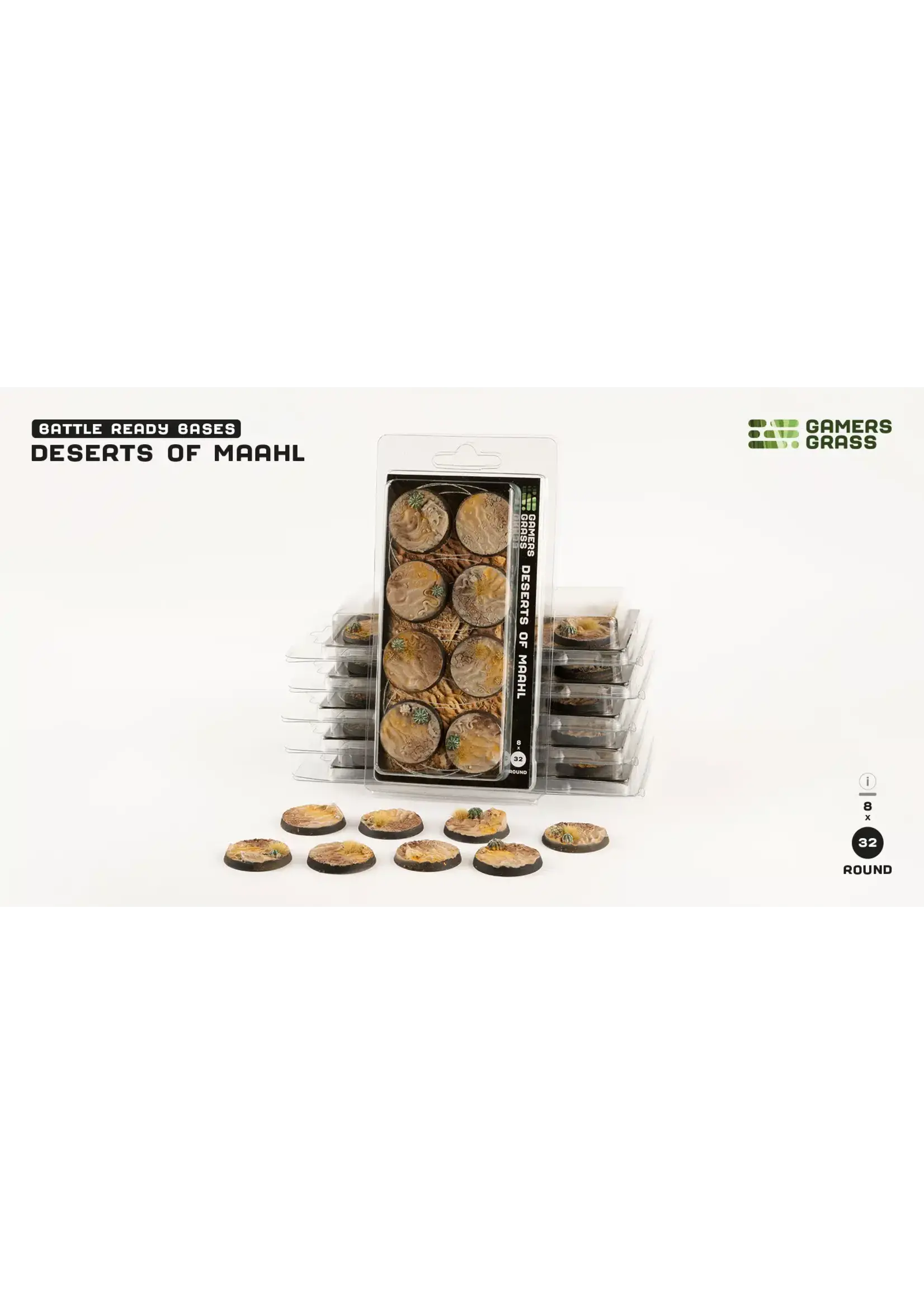 GamersGrass Deserts of Maahl Bases - Round 32mm - GamersGrass