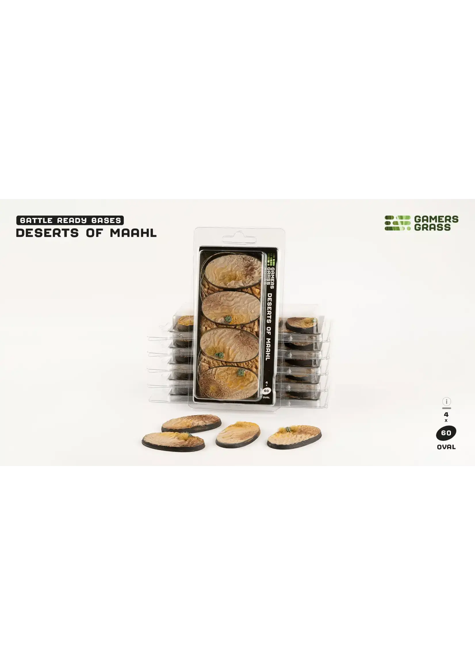 GamersGrass Deserts of Maahl Bases - Oval 60mm - GamersGrass
