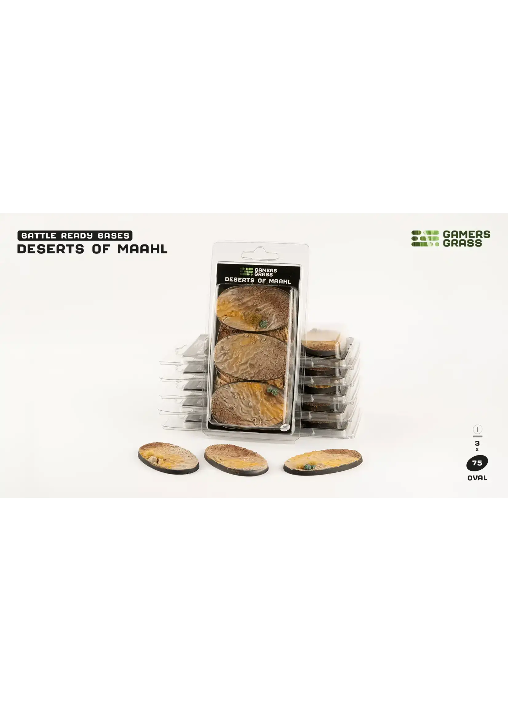 GamersGrass Deserts of Maahl Bases - Oval 75mm - GamersGrass