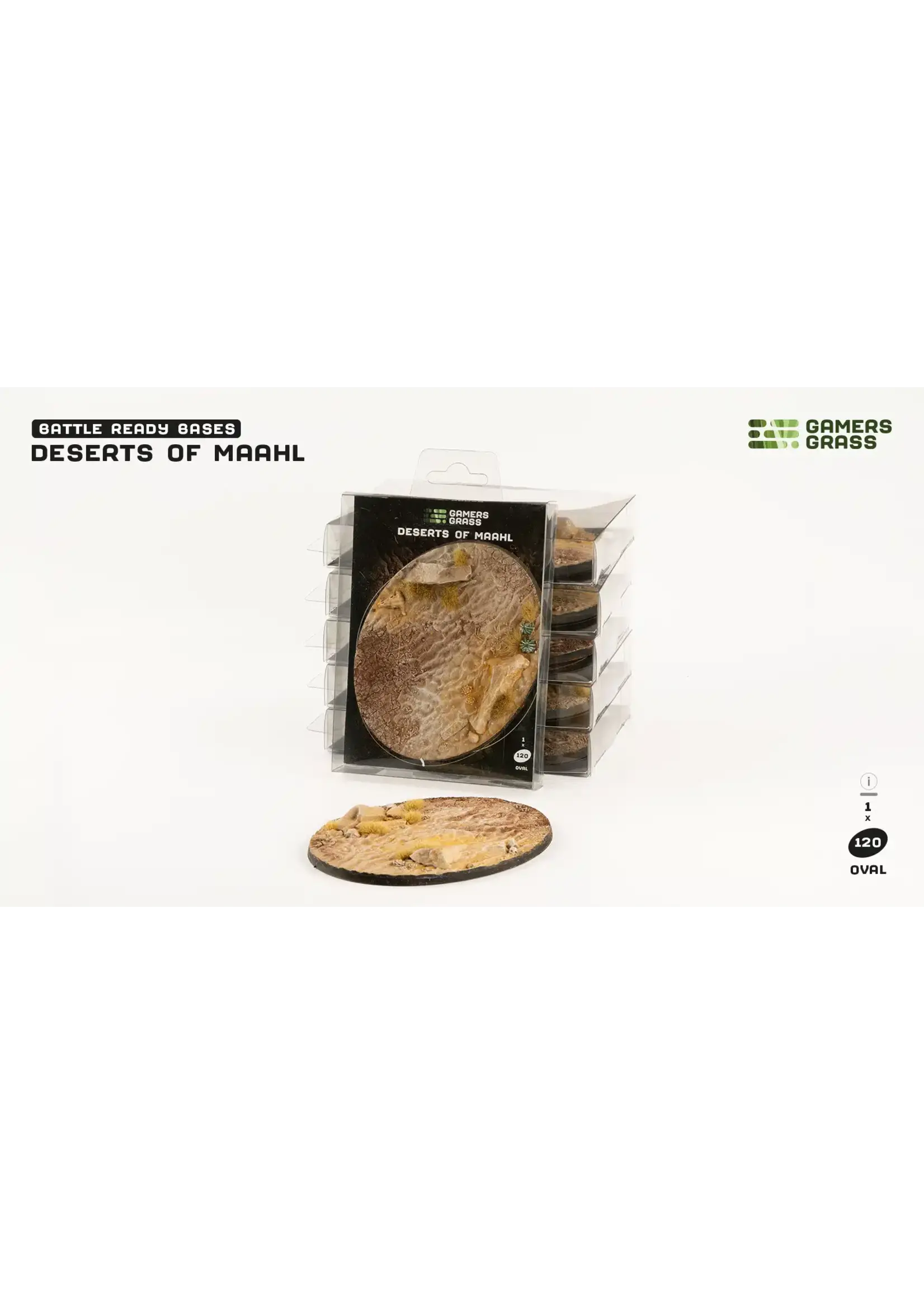 GamersGrass Deserts of Maahl Bases - Oval 120mm - GamersGrass