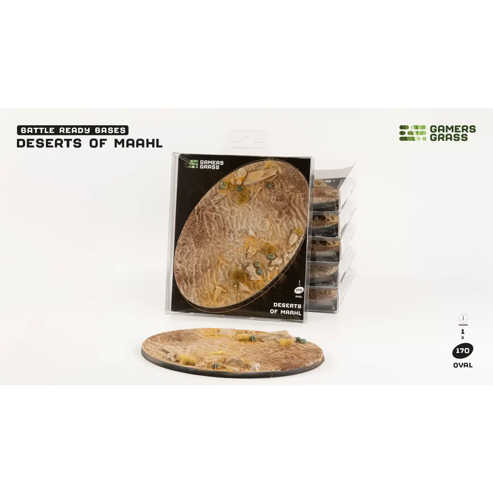 GamersGrass Deserts of Maahl Bases - Oval 170mm - GamersGrass