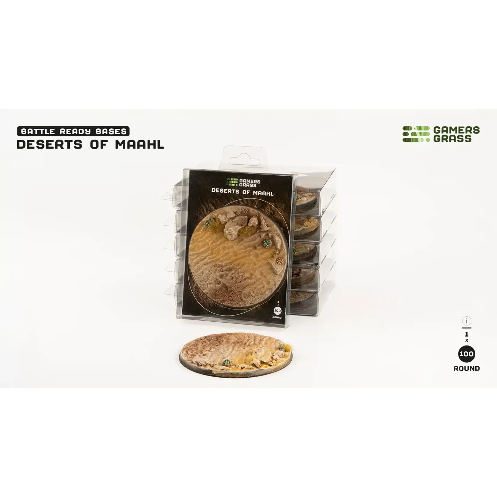 GamersGrass Deserts of Maahl Bases - Round 100mm - GamersGrass