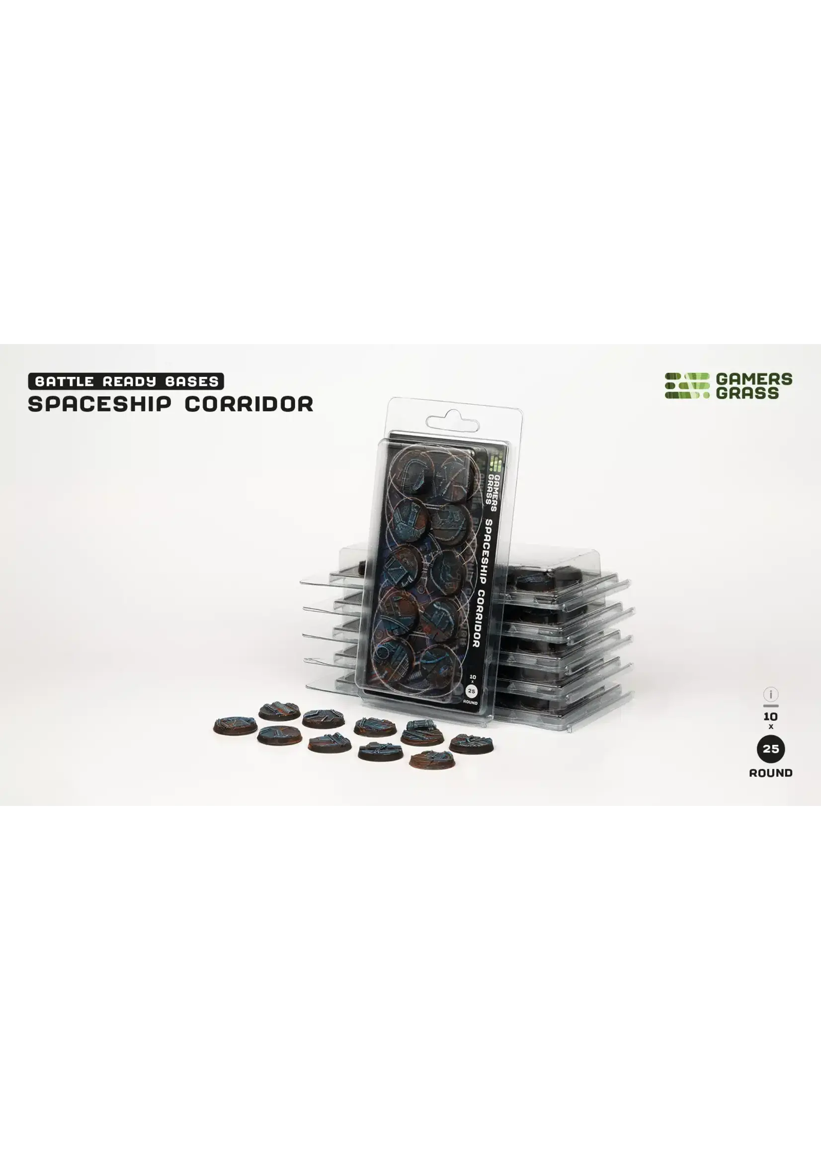 GamersGrass Spaceship Corridor Bases - Round 25mm - GamersGrass