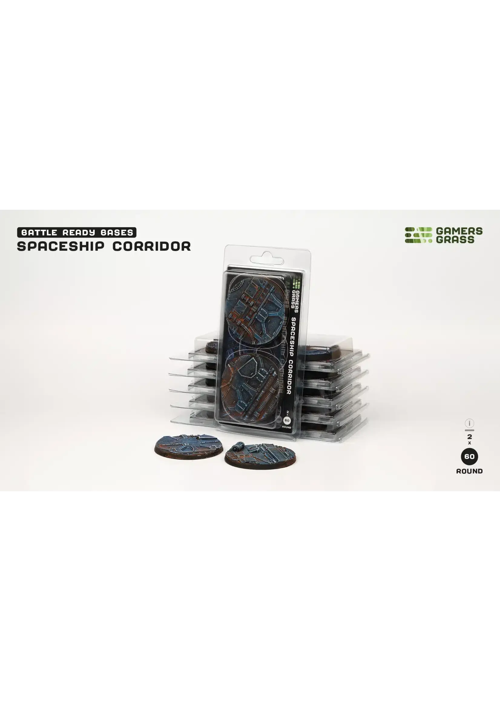 GamersGrass Spaceship Corridor Bases - Round 60mm - GamersGrass