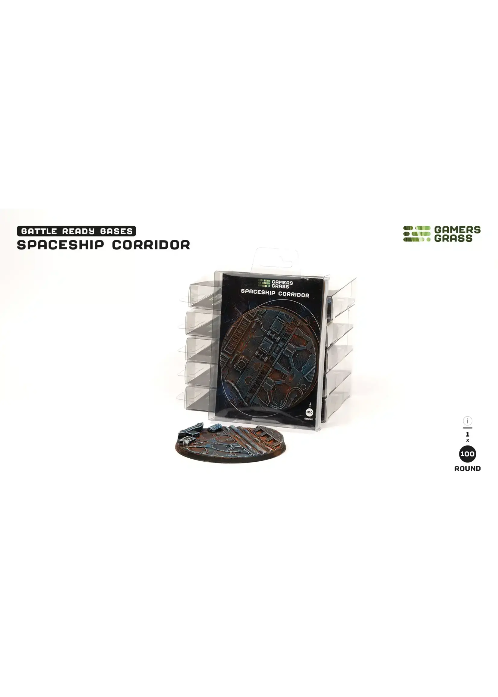 GamersGrass Spaceship Corridor Bases - Round 100mm - GamersGrass