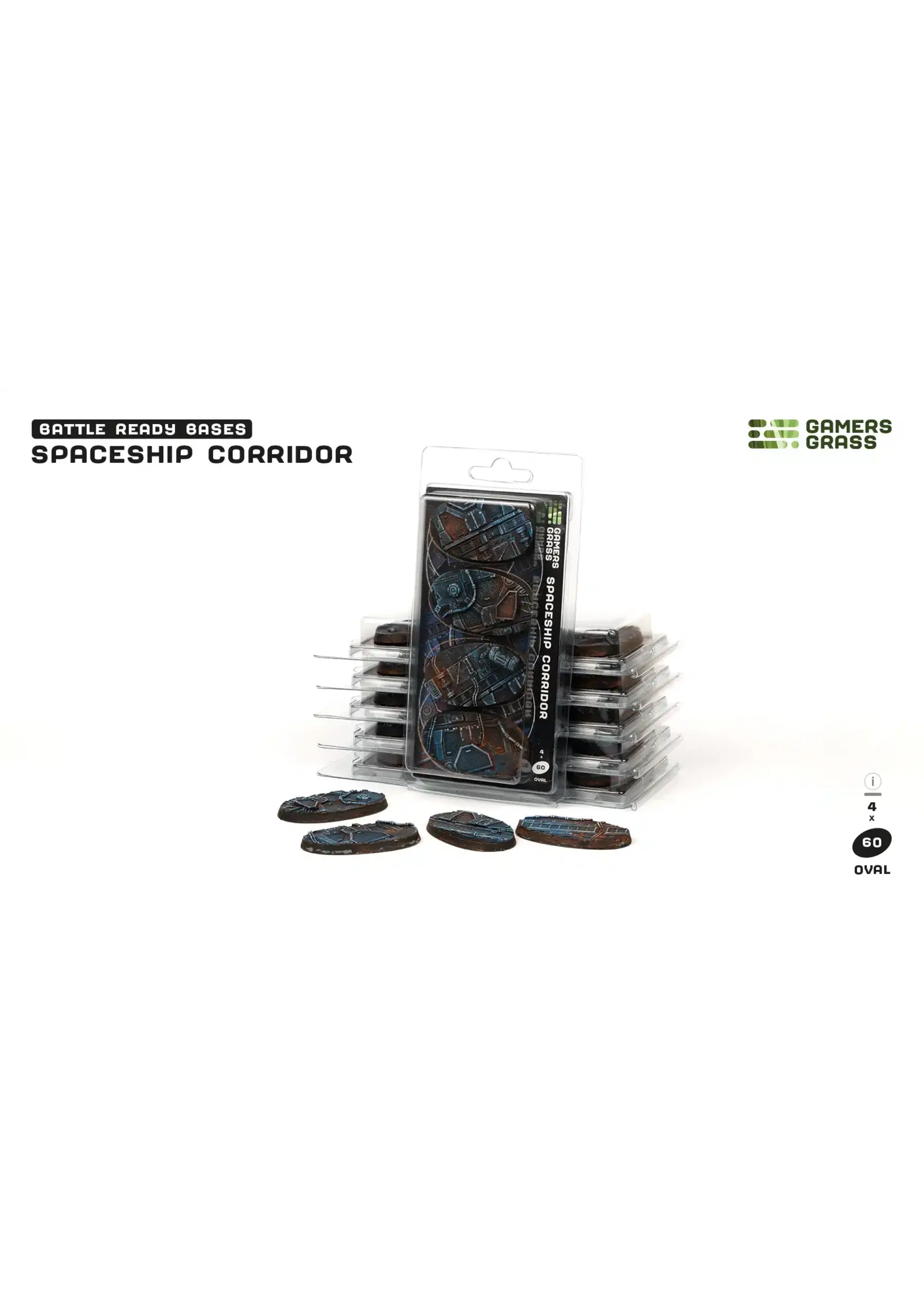GamersGrass Spaceship Corridor Bases - Oval 60mm - GamersGrass