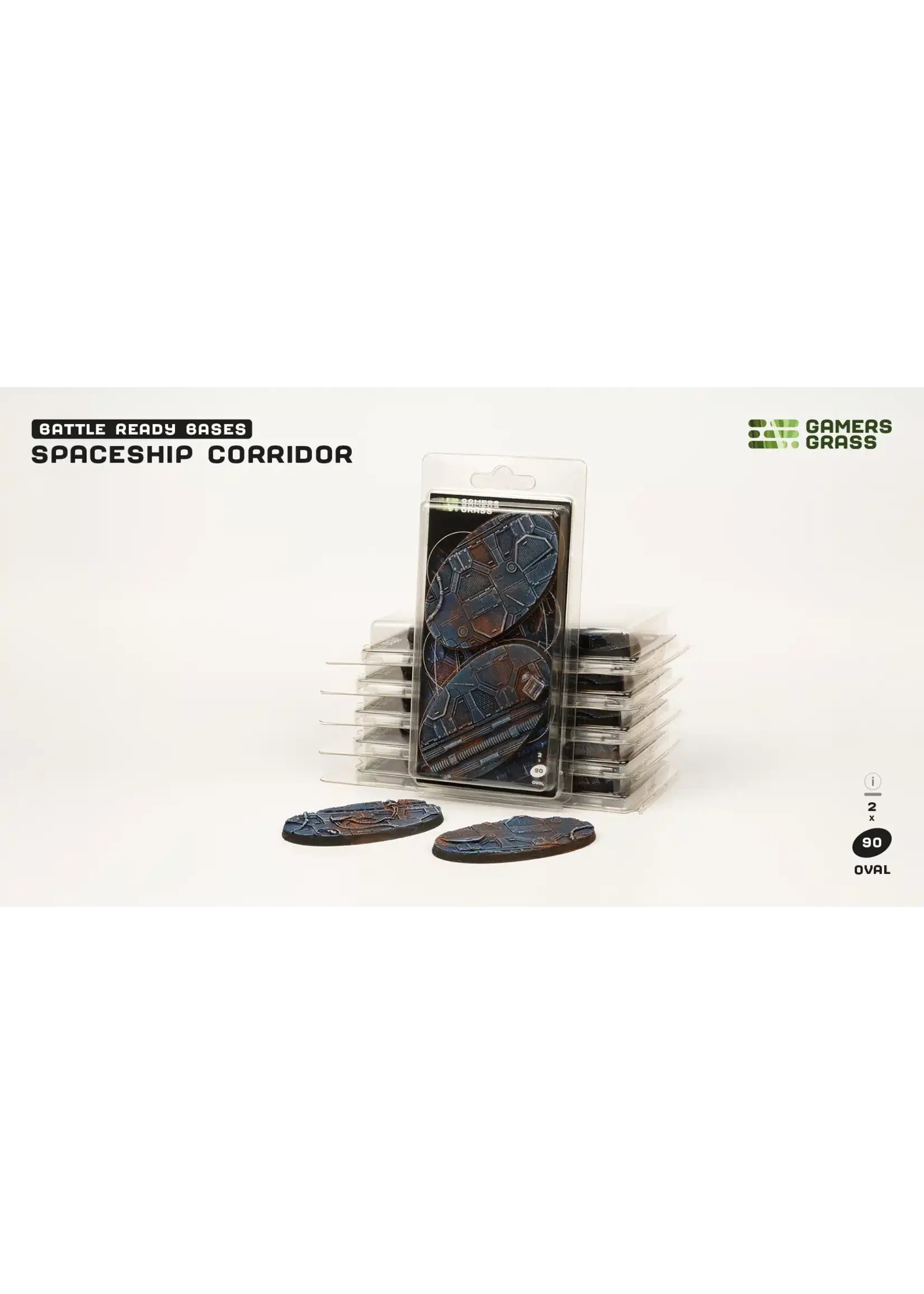 GamersGrass Spaceship Corridor Bases - Oval 90mm - GamersGrass