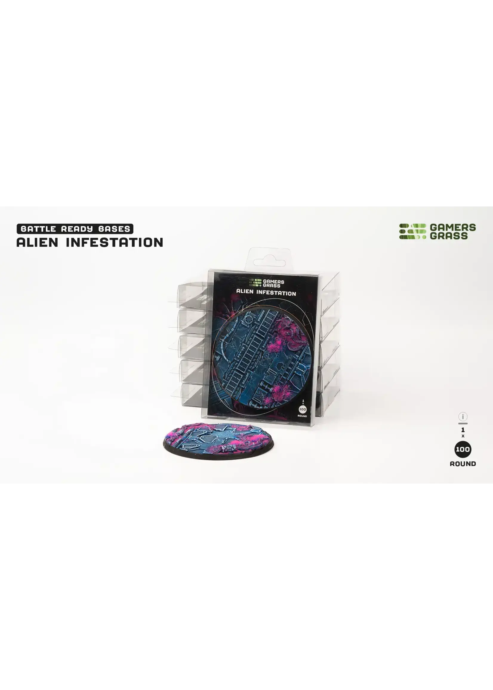 GamersGrass Alien Infestation Bases - Round 100mm - GamersGrass