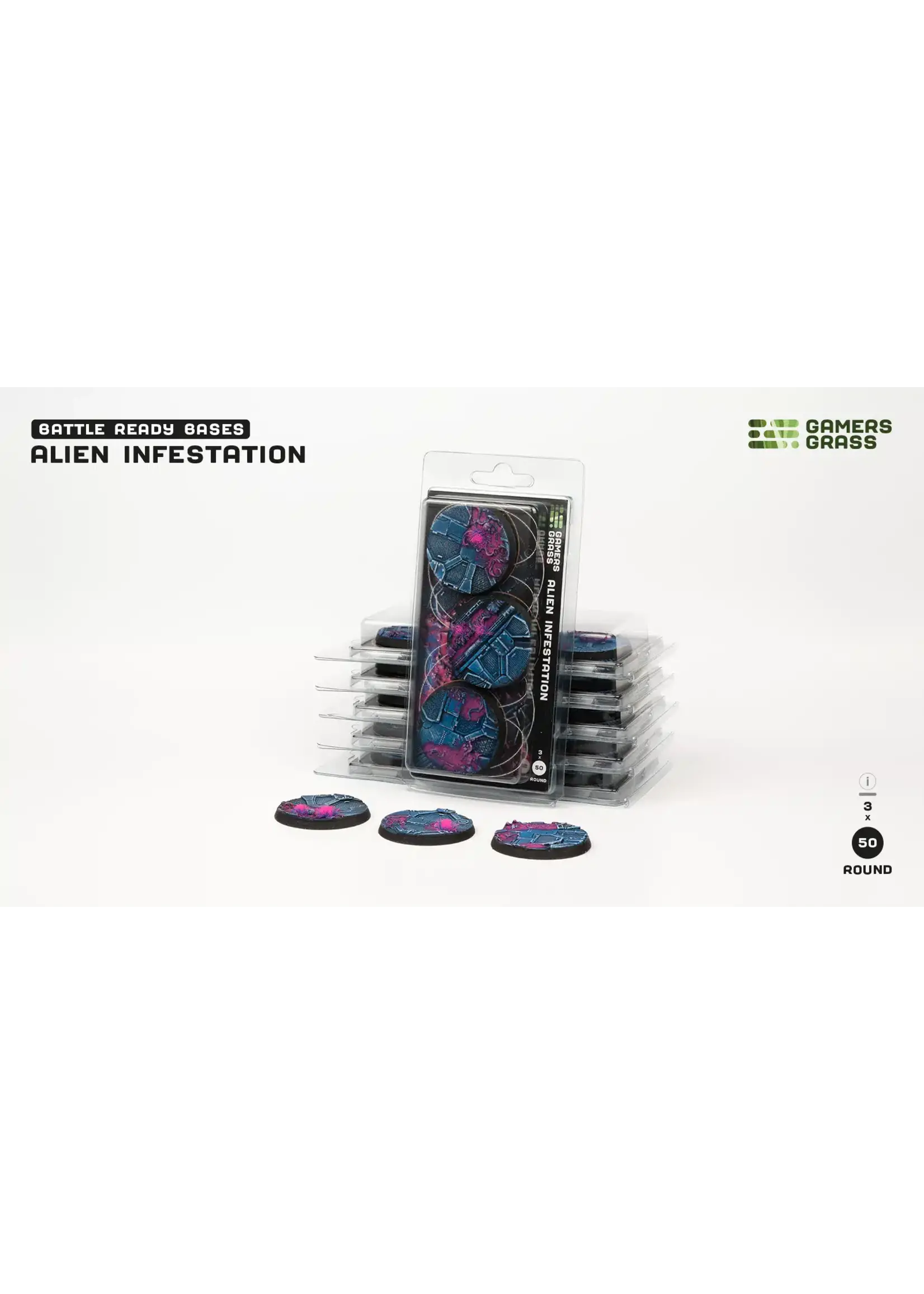 GamersGrass Alien Infestation Bases - Round 50mm - GamersGrass