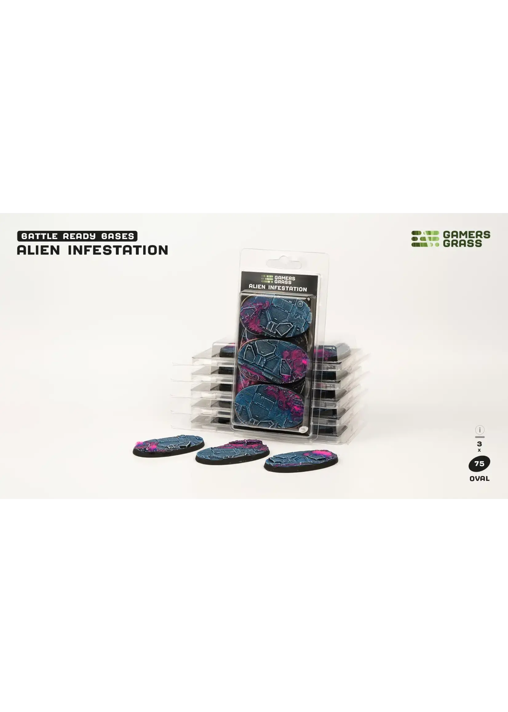 GamersGrass Alien Infestation Bases - Oval 75mm - GamersGrass