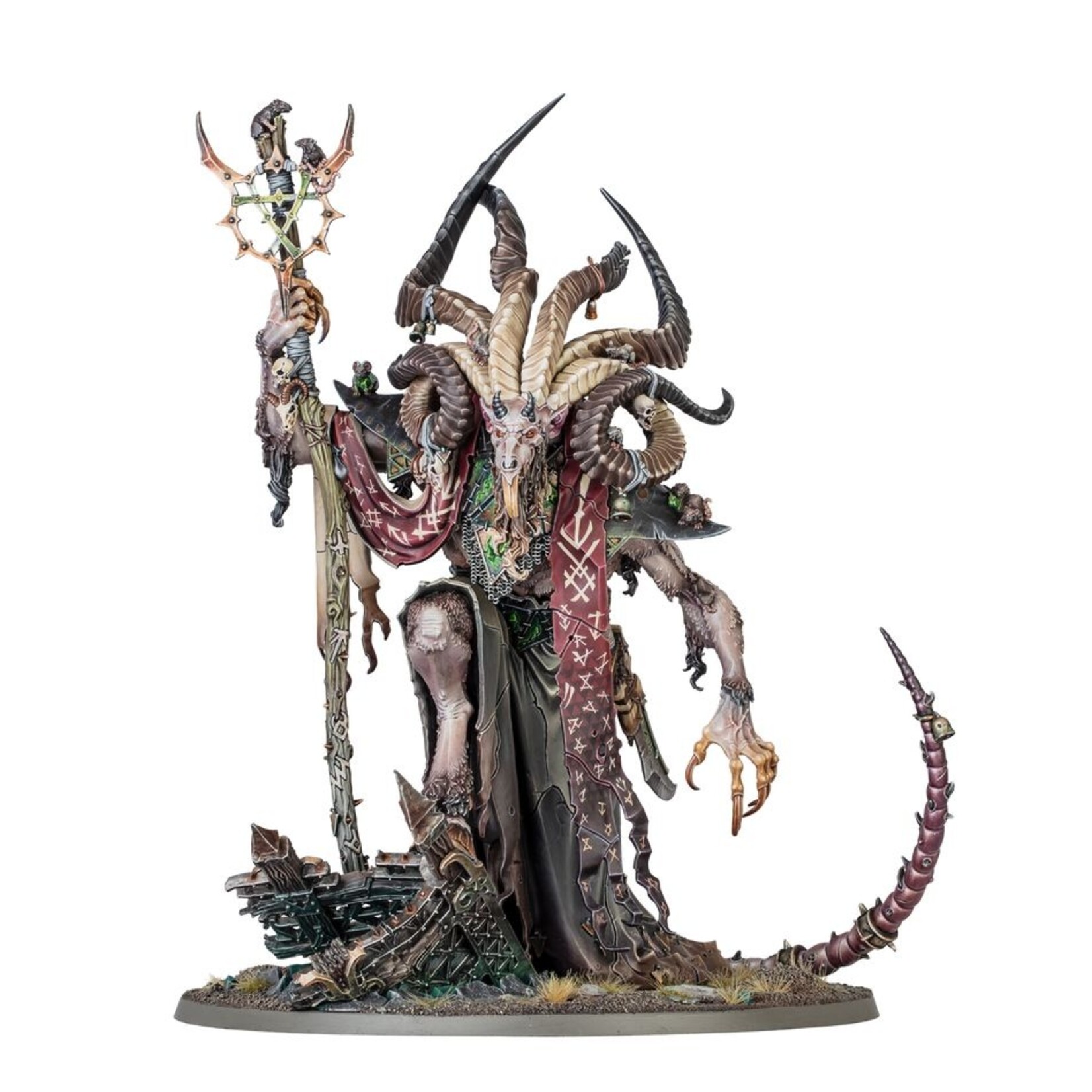 Warhammer: age of sigmar Skaven: Vizzik Skour Prophet Horned Rat