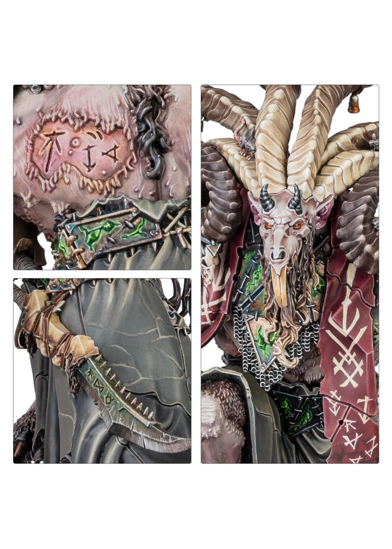 Warhammer: age of sigmar Skaven: Vizzik Skour Prophet Horned Rat