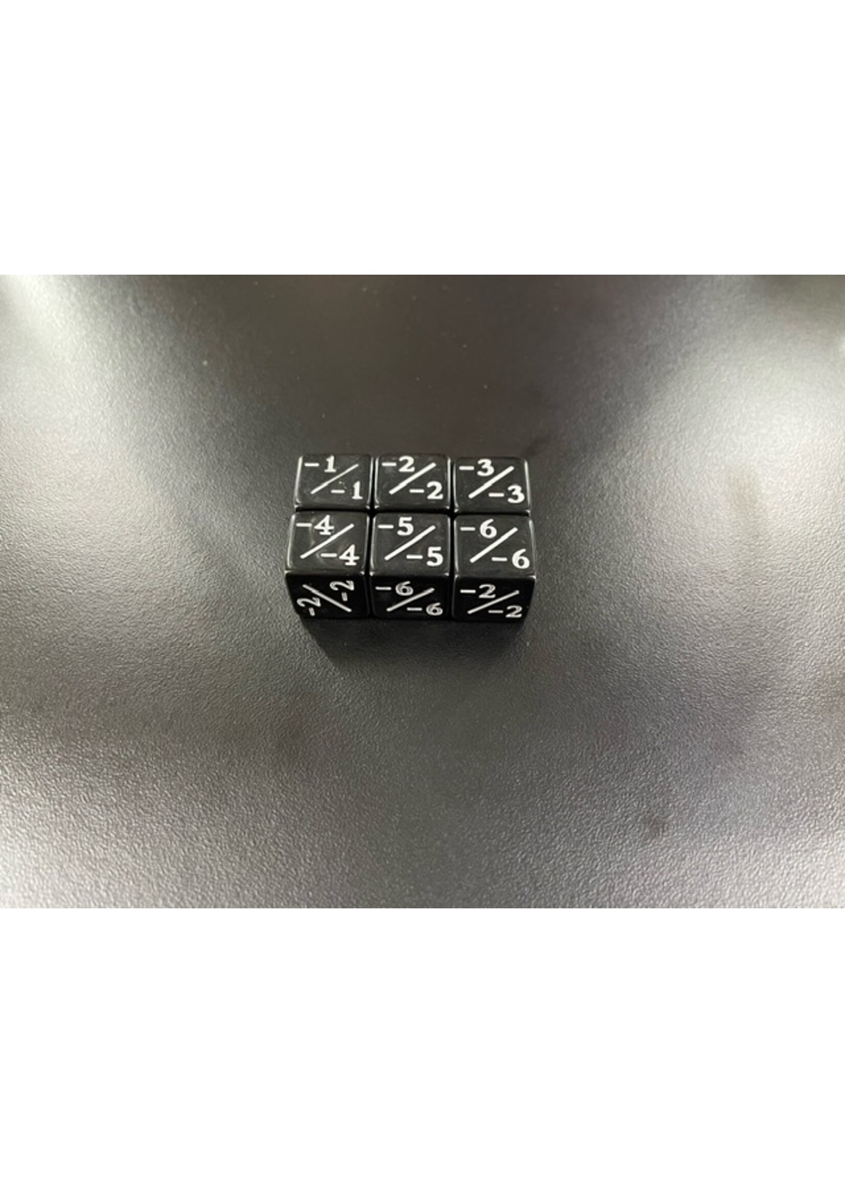MagicVortex - Dice Just Black:  -1/-1  ( 6 pc)