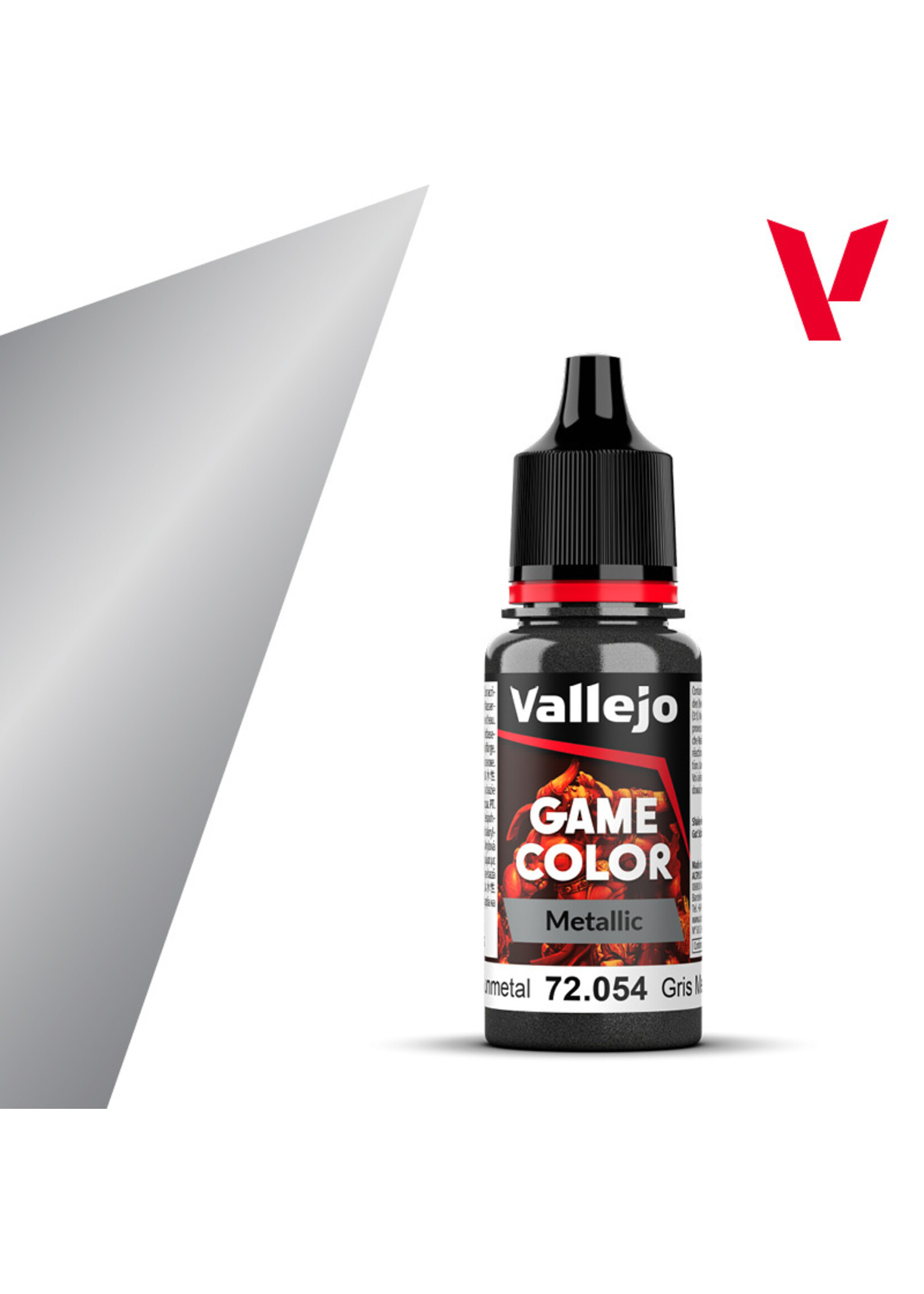 Vallejo Vallejo Game Color Metallic: Dark Gunmetal