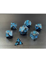 Dakota Irish Blue Lightning - 7pc dice set