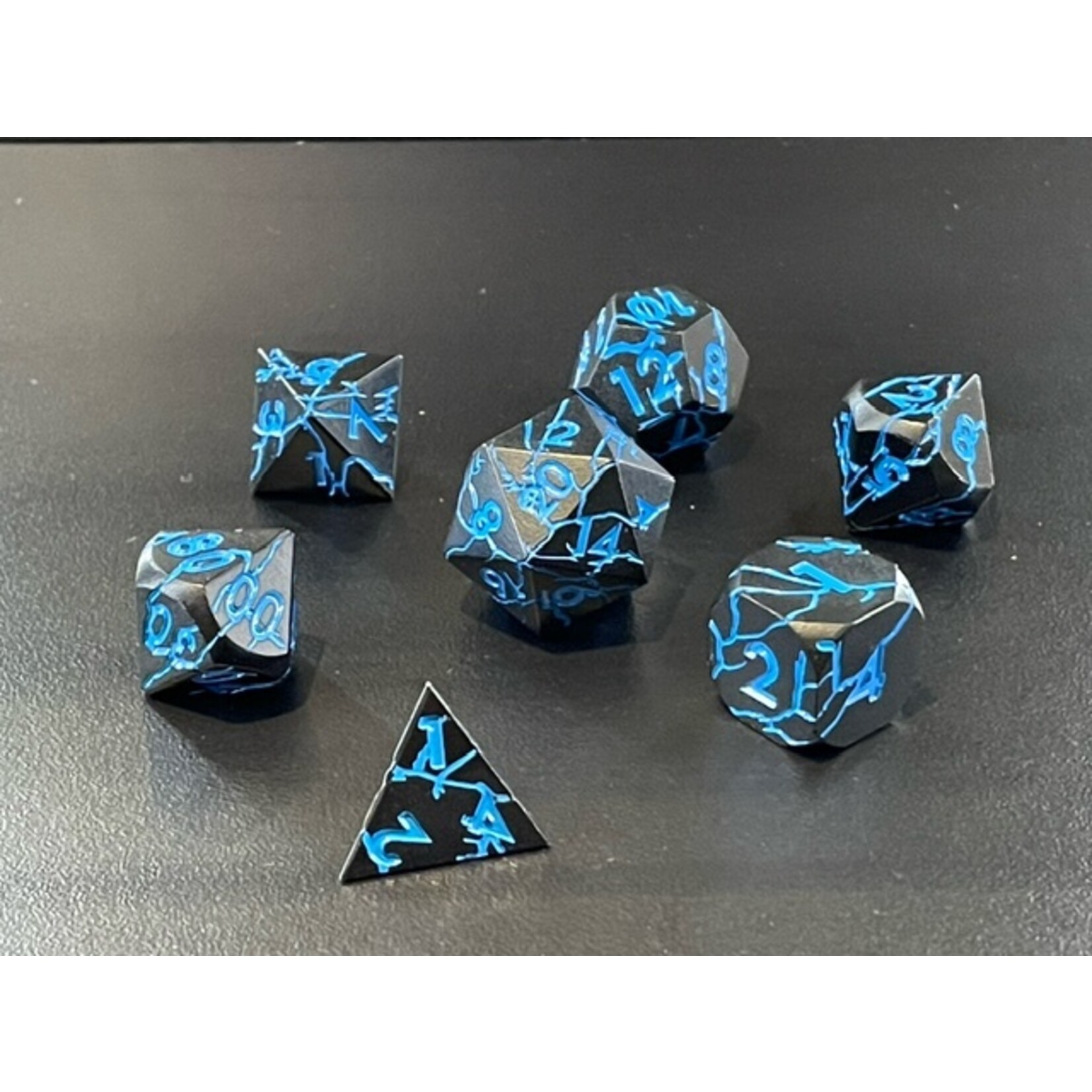 Dakota Irish Blue Lightning - 7pc dice set