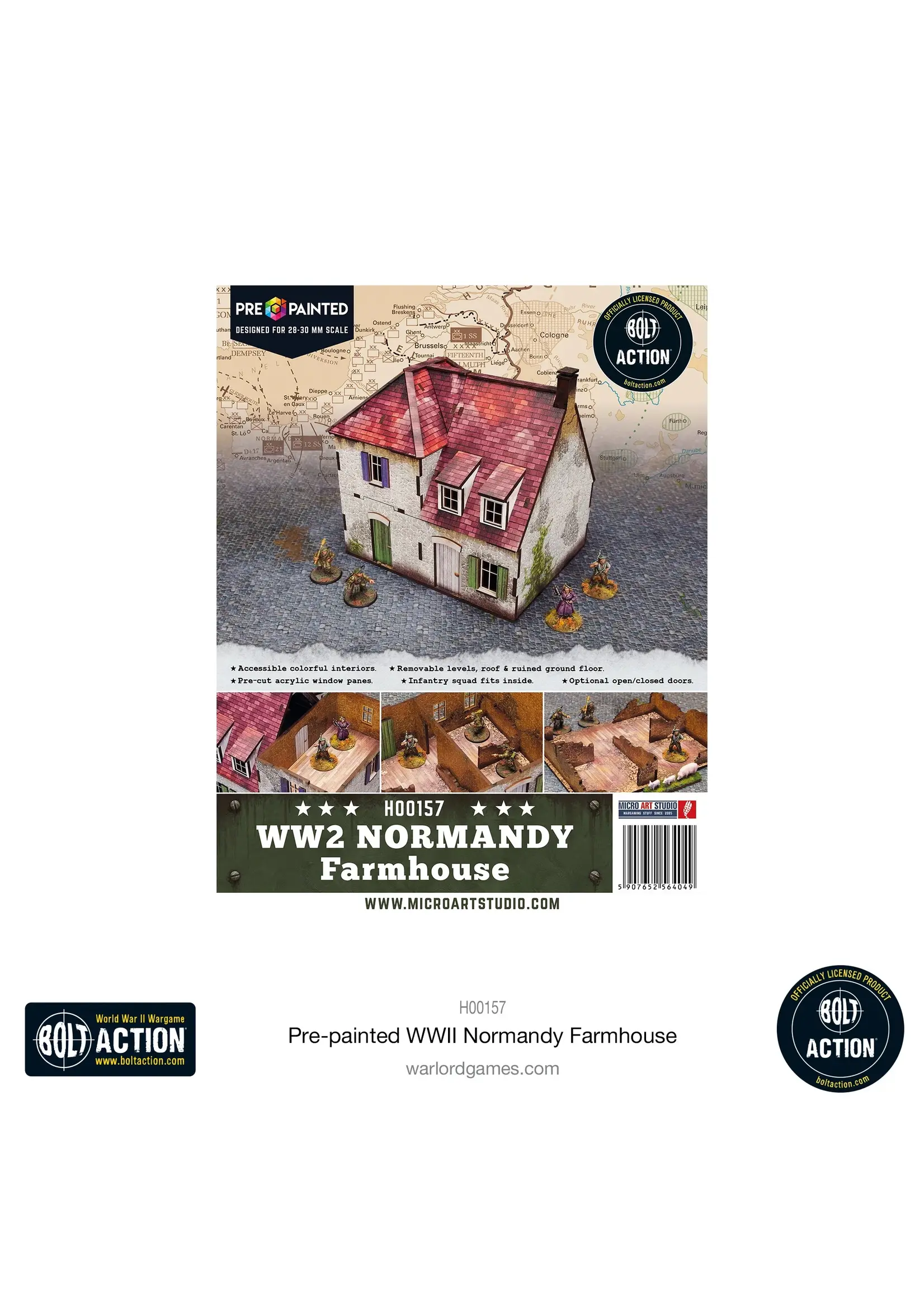 Bolt action Bolt Action: Pre-Painted WWII Normandy Farmhouse