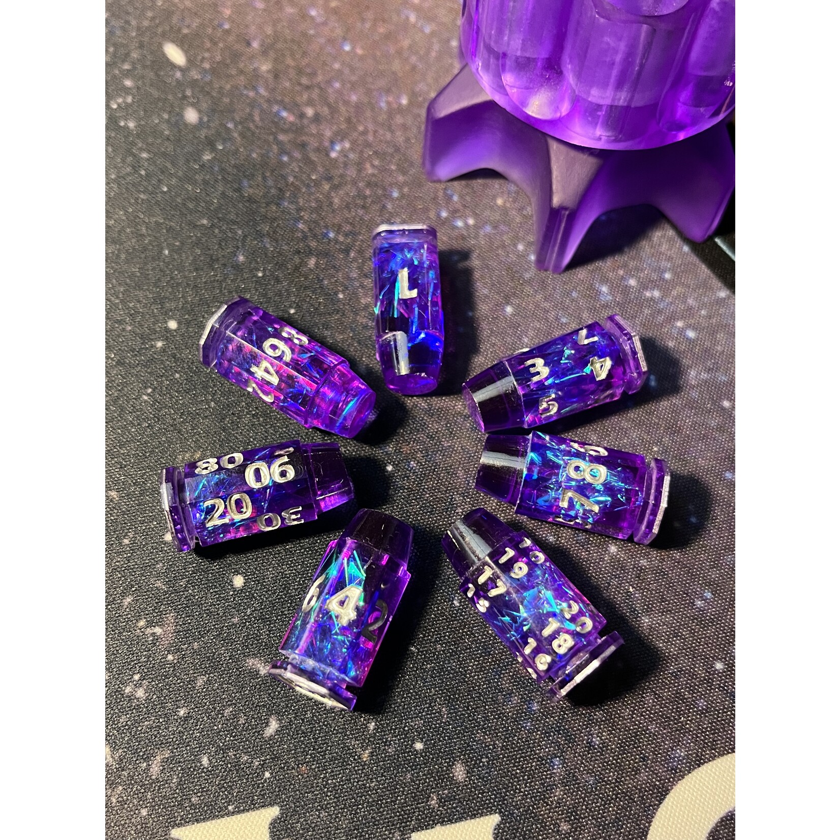 MagicVortex - Dice Violet Vengeance - 7pc Dice Set