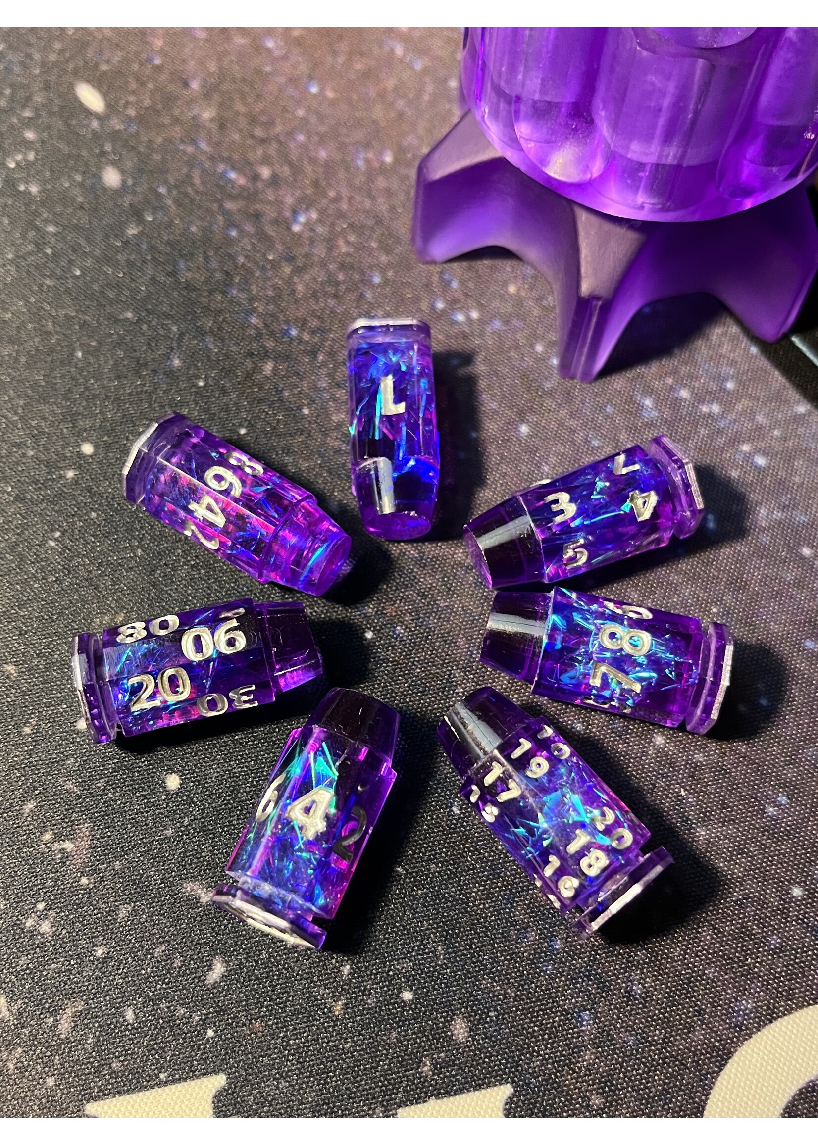 MagicVortex - Dice Violet Vengeance - 7pc Dice Set