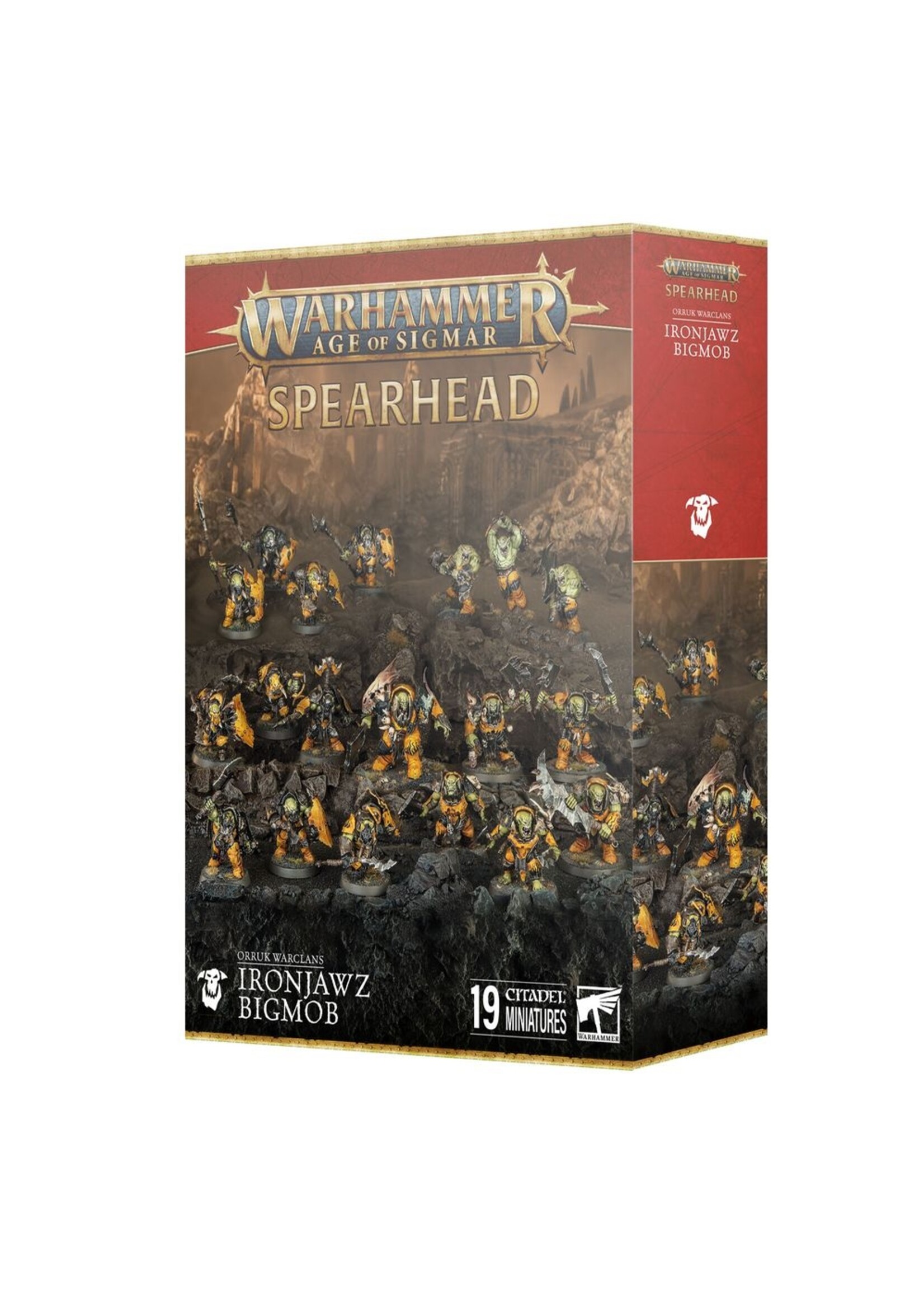 Warhammer: age of sigmar Orruk Warclans Ironjawz Bigmob: Spearhead