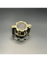 MagicVortex - Dice Spinning Revolver Metal Bullet RPG Dice Set of 7 - Brass