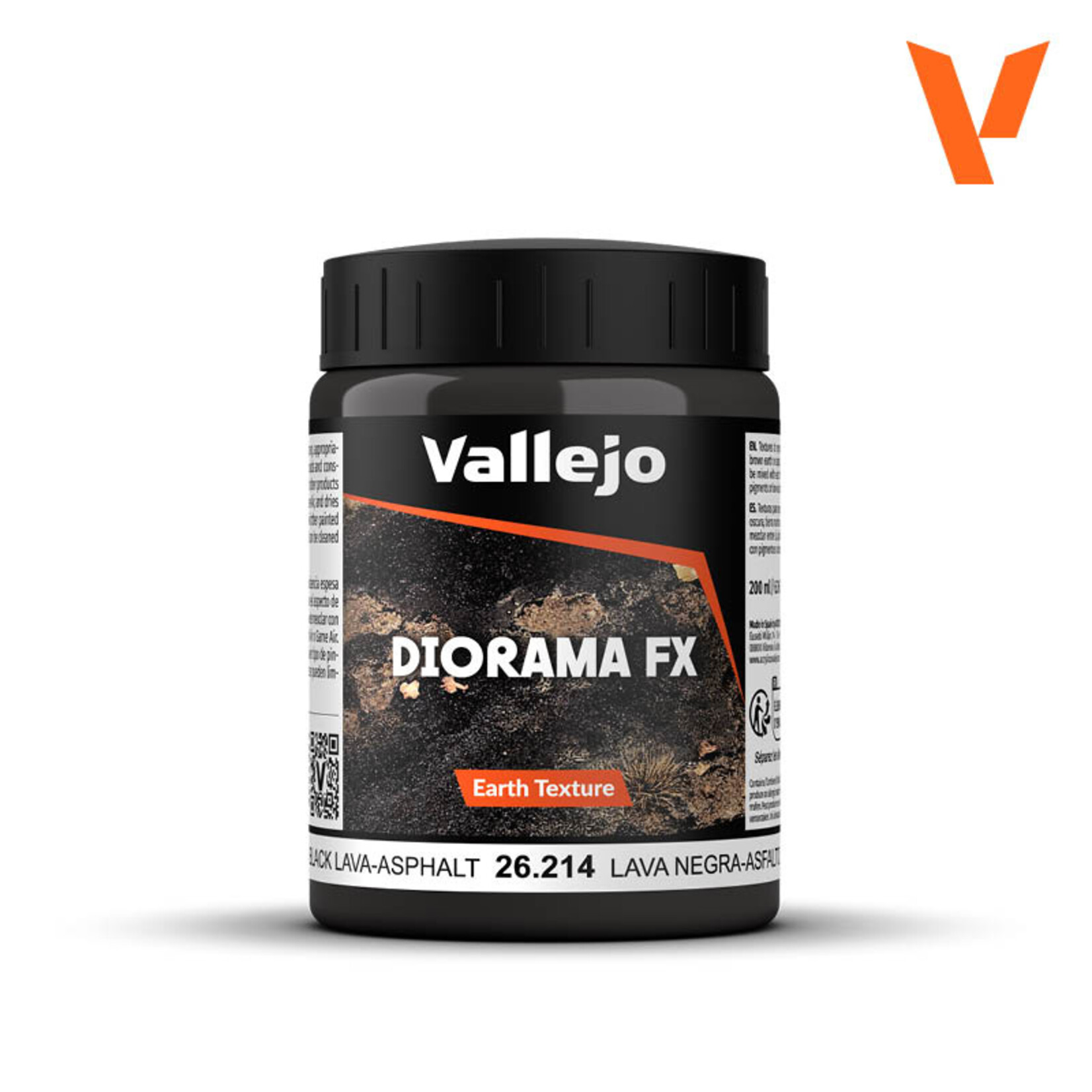 Vallejo Vallejo - Diorama FX Earth Textures Black Lava-Asphalt