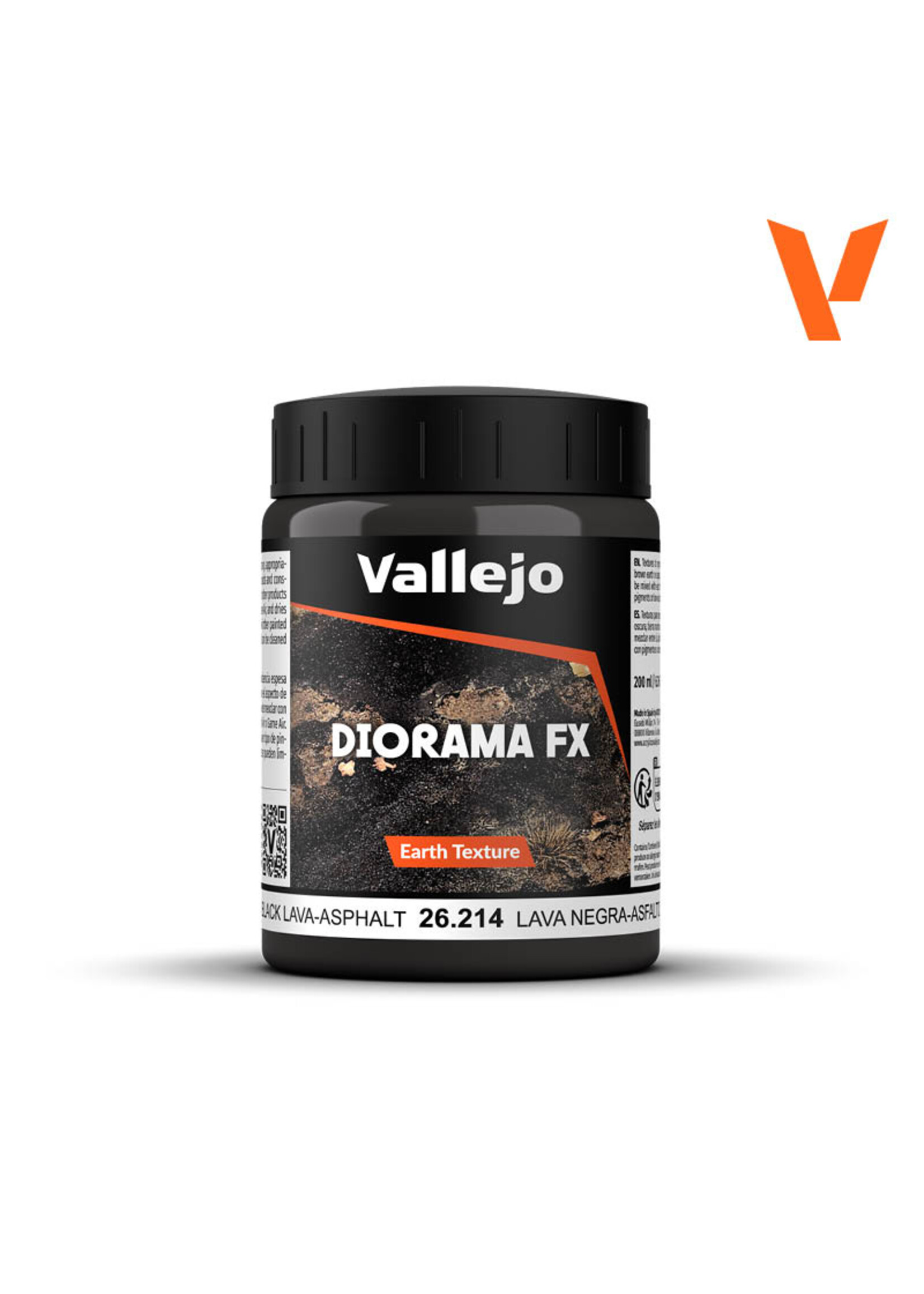 Vallejo Vallejo - Diorama FX Earth Textures Black Lava-Asphalt