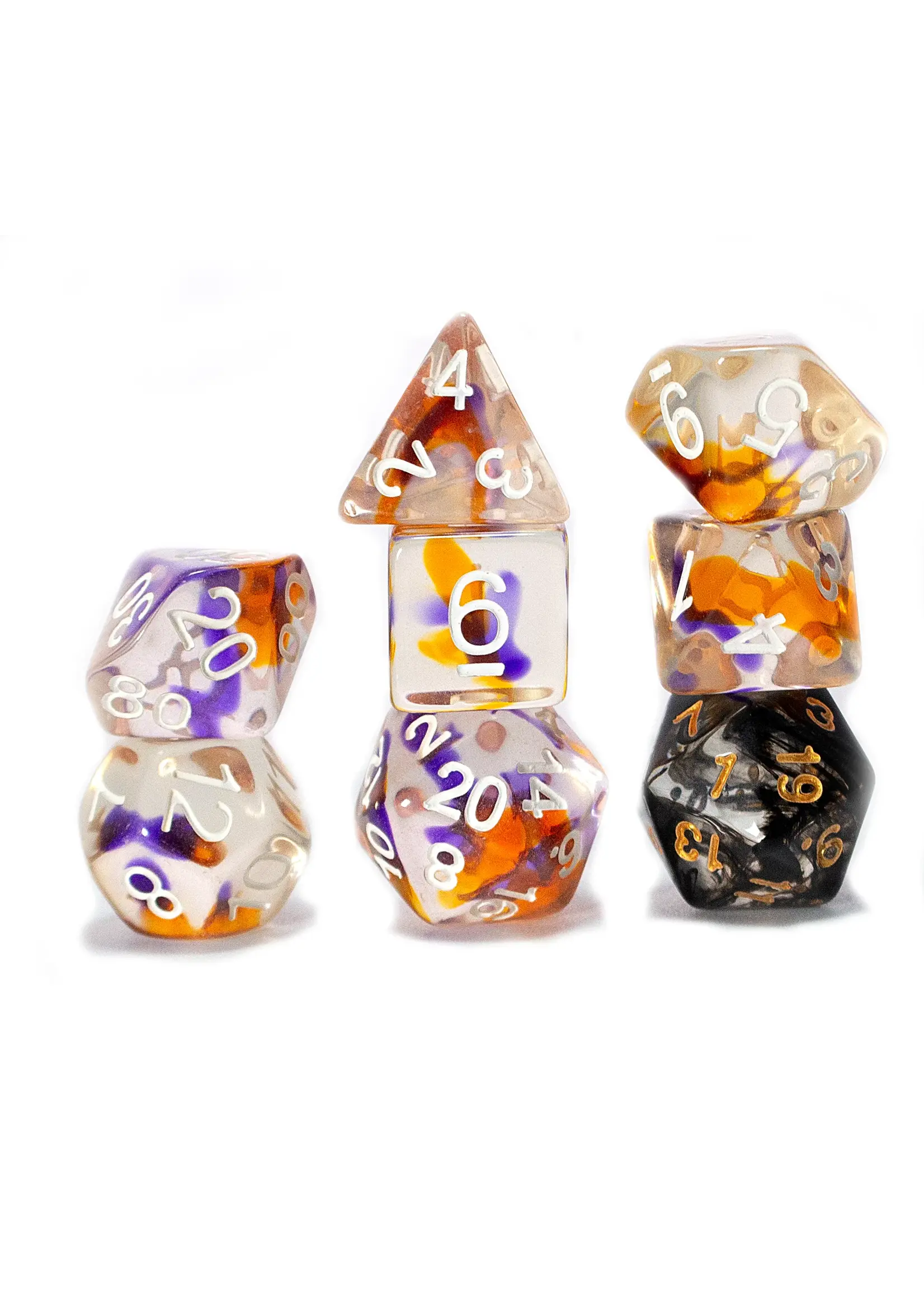 sirius dice Dice Set - Orange Purple Clear