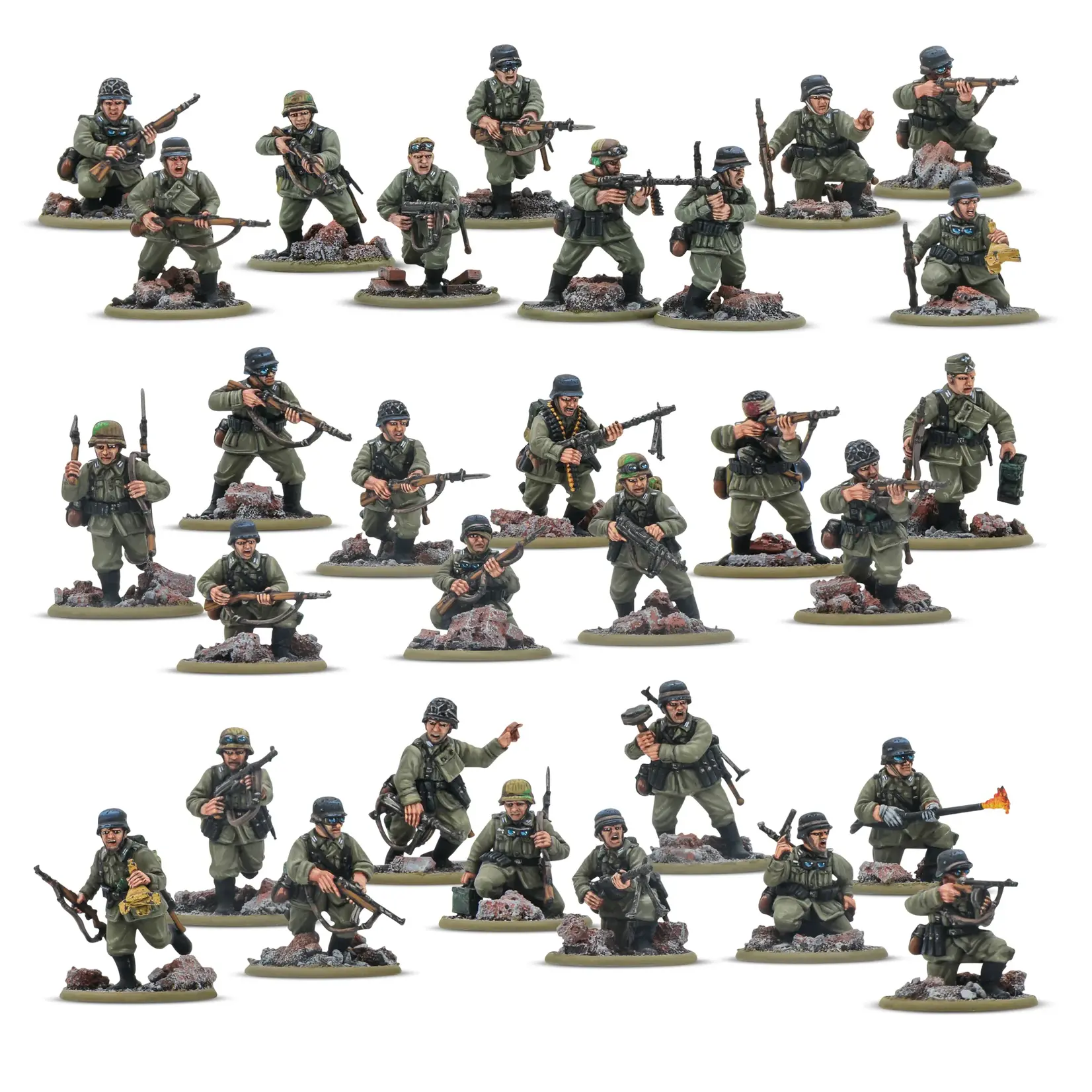 Bolt action German Veteran Infantry Platoon