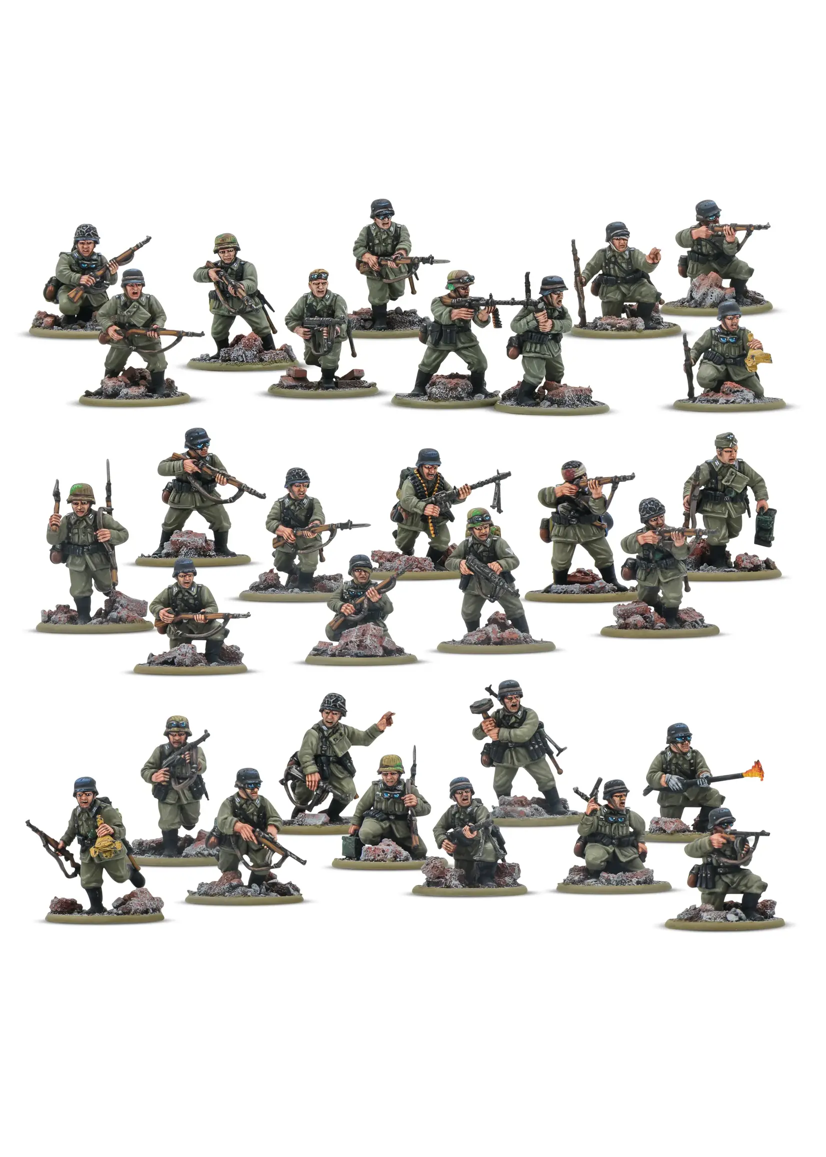 Bolt action German Veteran Infantry Platoon
