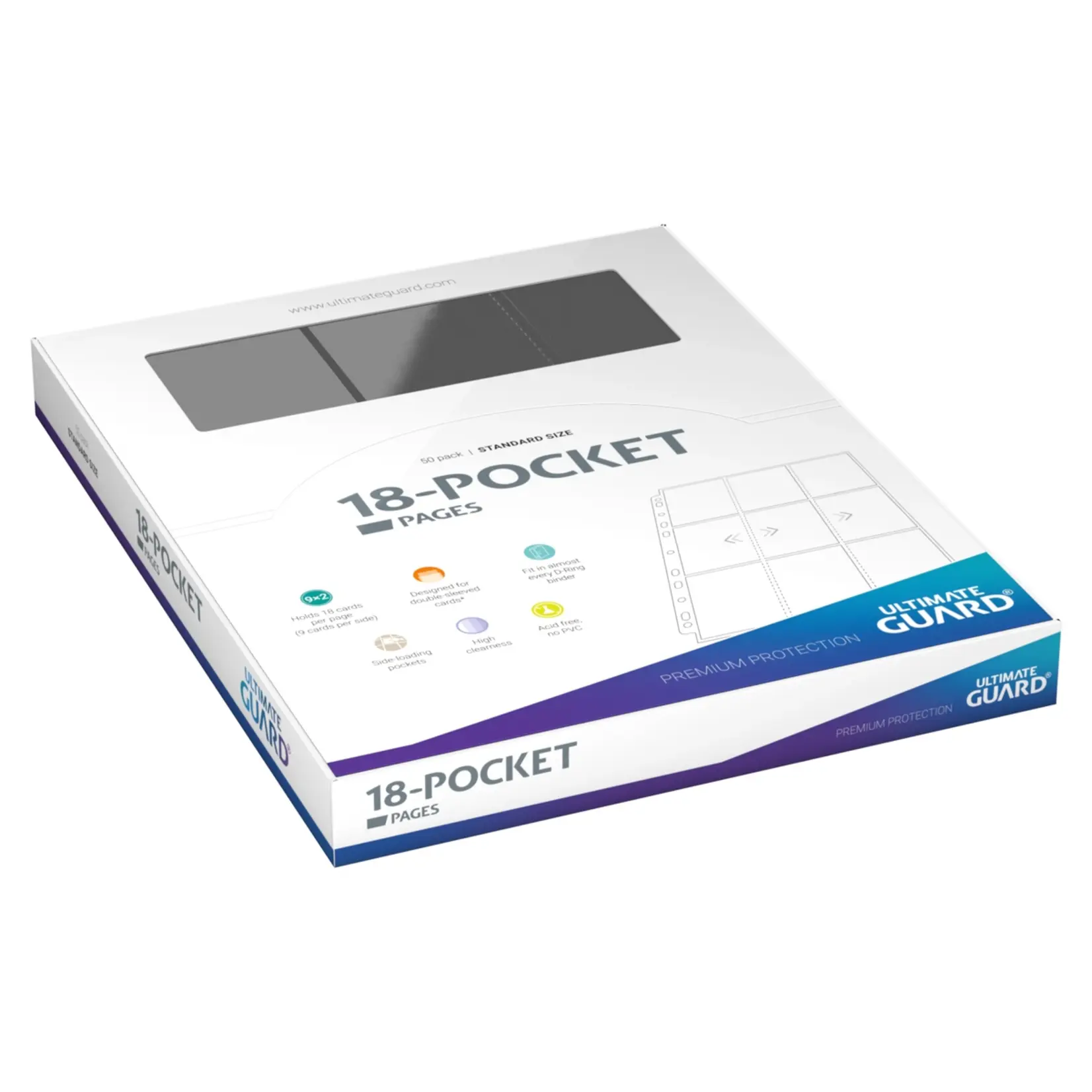 Ultimate Guard Ultimate Guard 18-Pocket Pages Side-Loading (50) - Grey