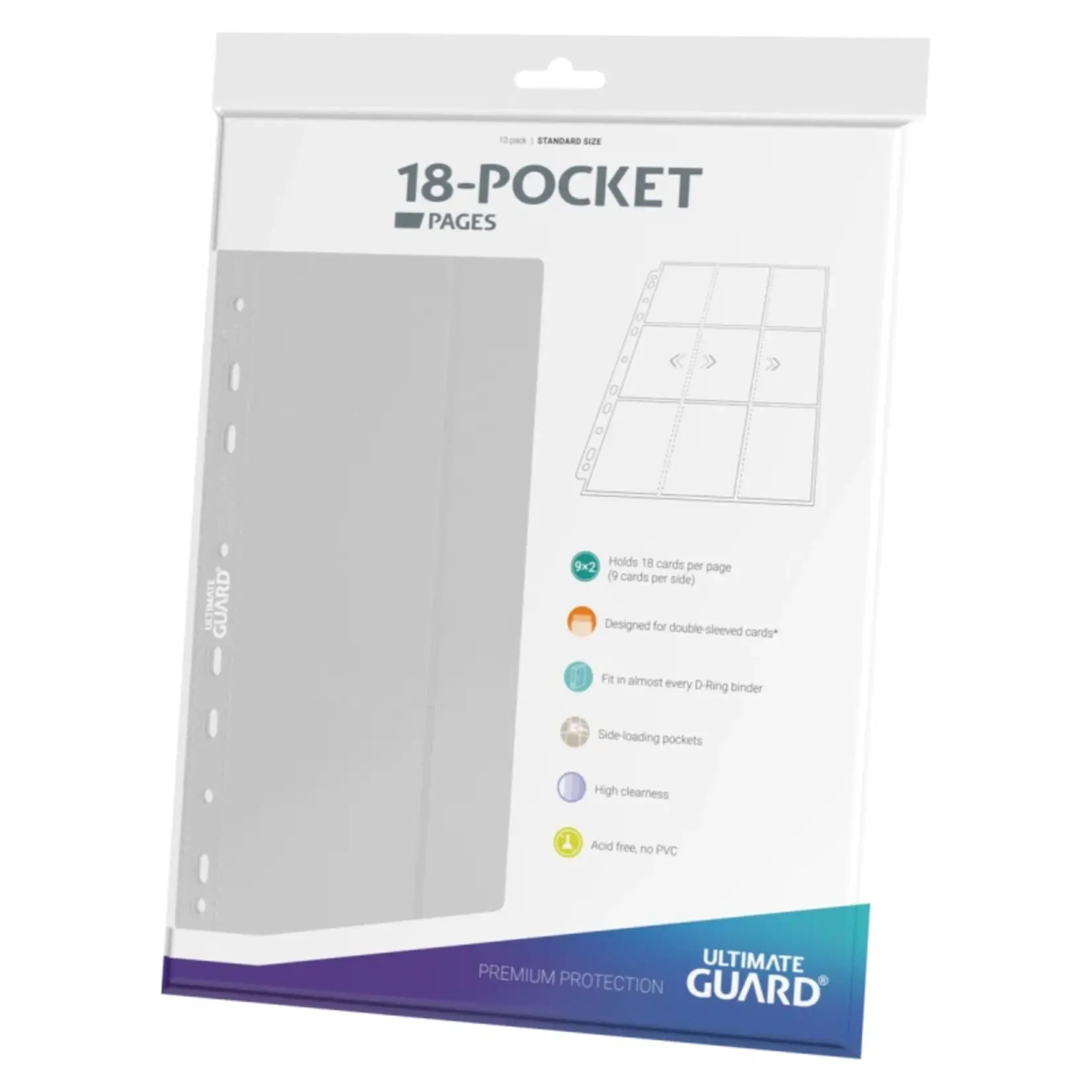 Ultimate Guard Ultimate Guard 18-Pocket Pages Side-Loading (10) - White
