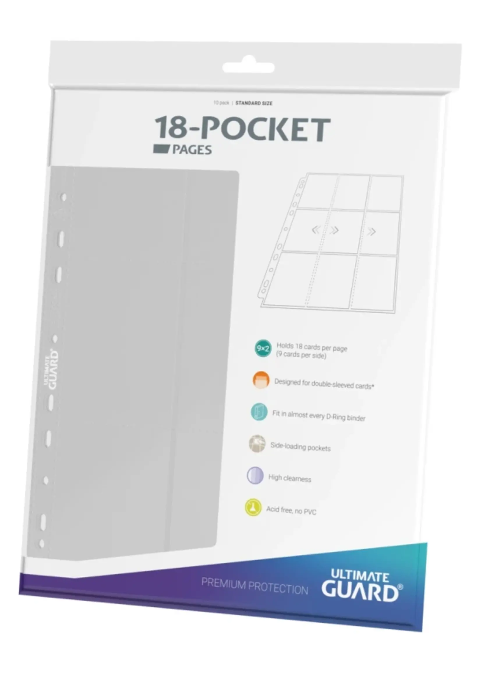 Ultimate Guard Ultimate Guard 18-Pocket Pages Side-Loading (10) - White