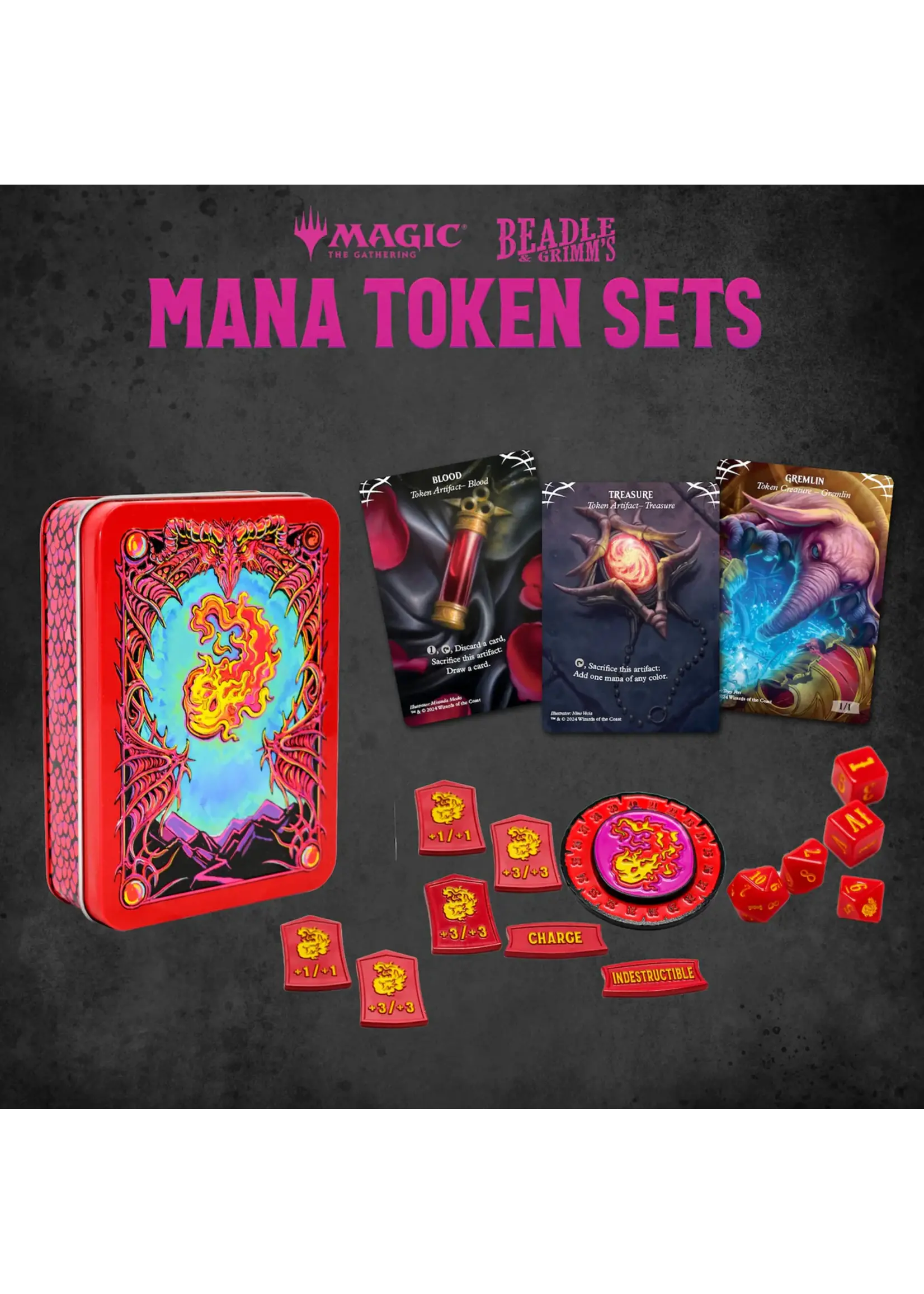 Magic the gathering Magic the Gathering Dice and Token Pack Red Mana