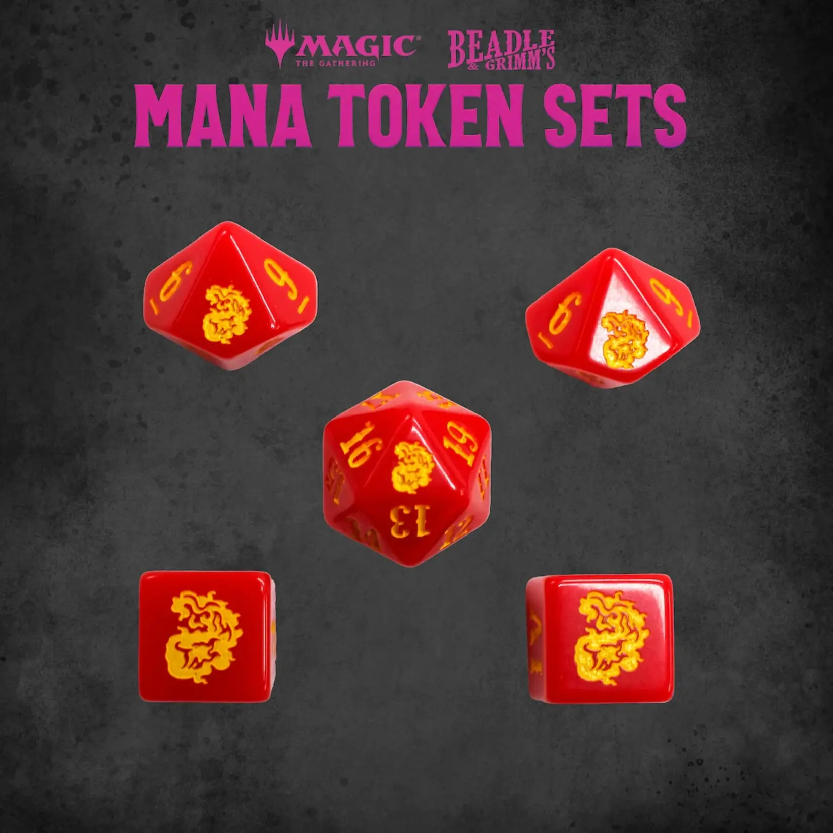 Magic the gathering Magic the Gathering Dice and Token Pack Red Mana