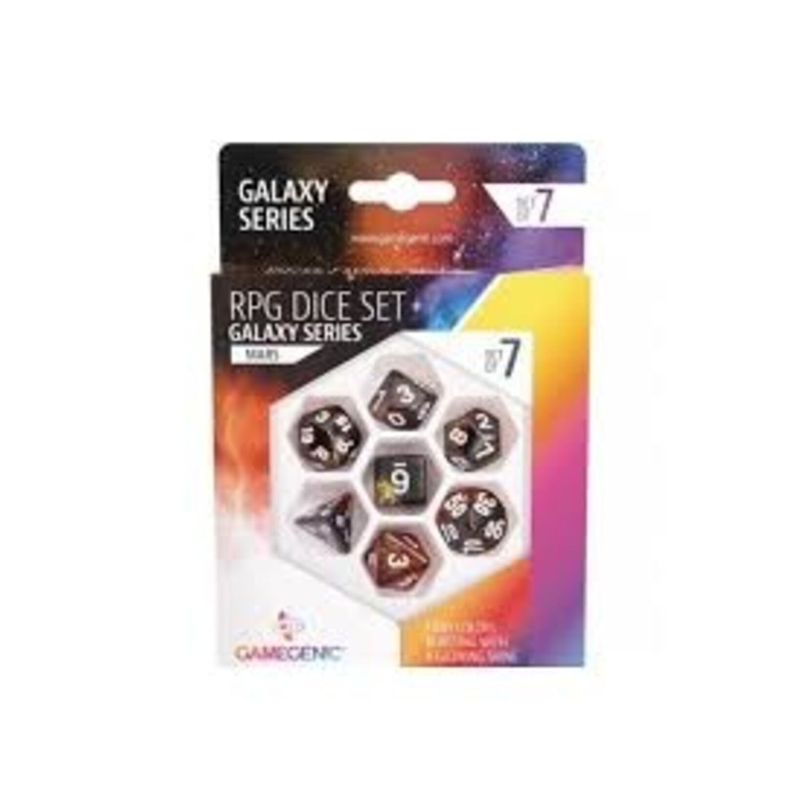 GameGenic RPG dice set - Galaxy series - Mars