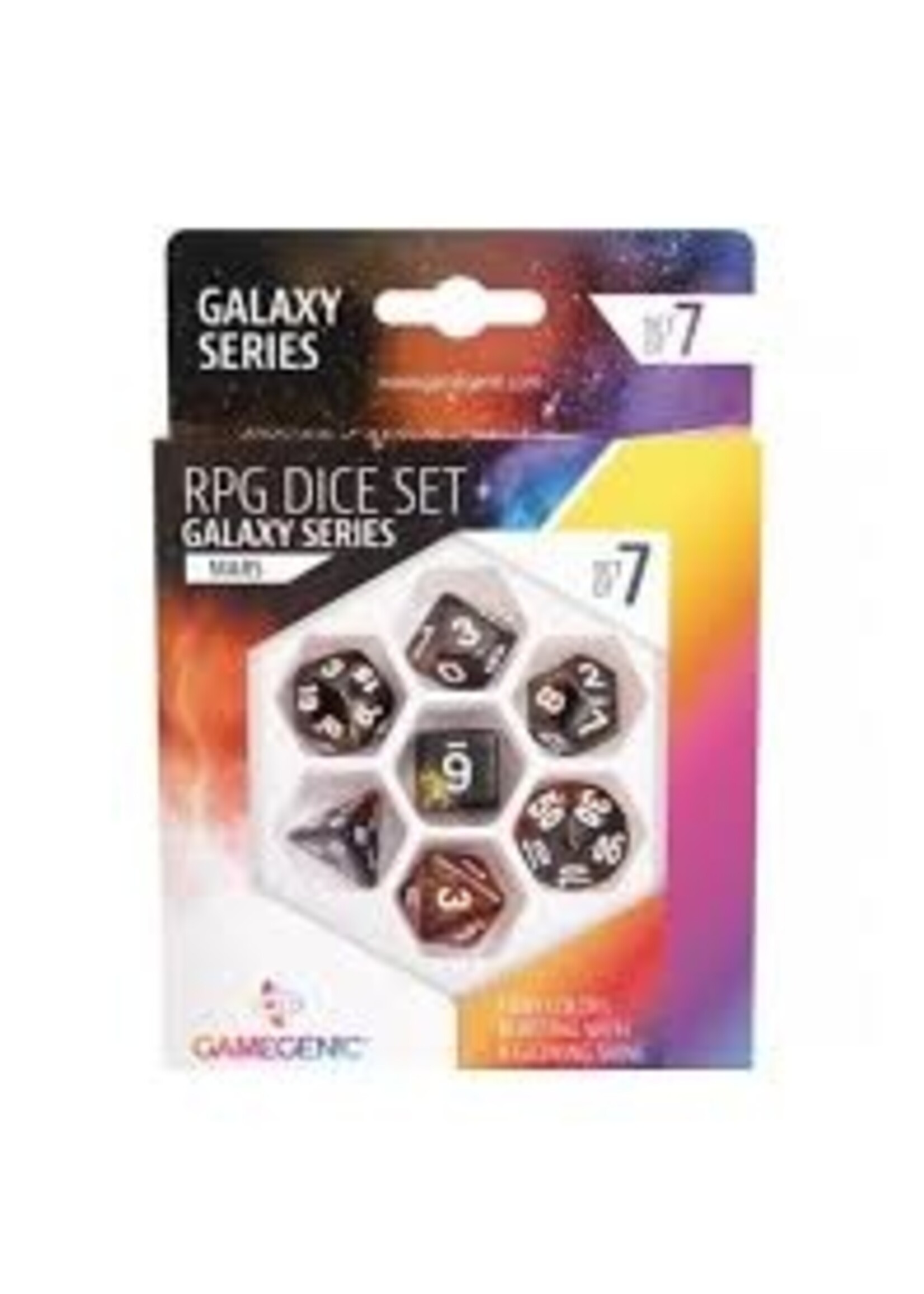 GameGenic RPG dice set - Galaxy series - Mars