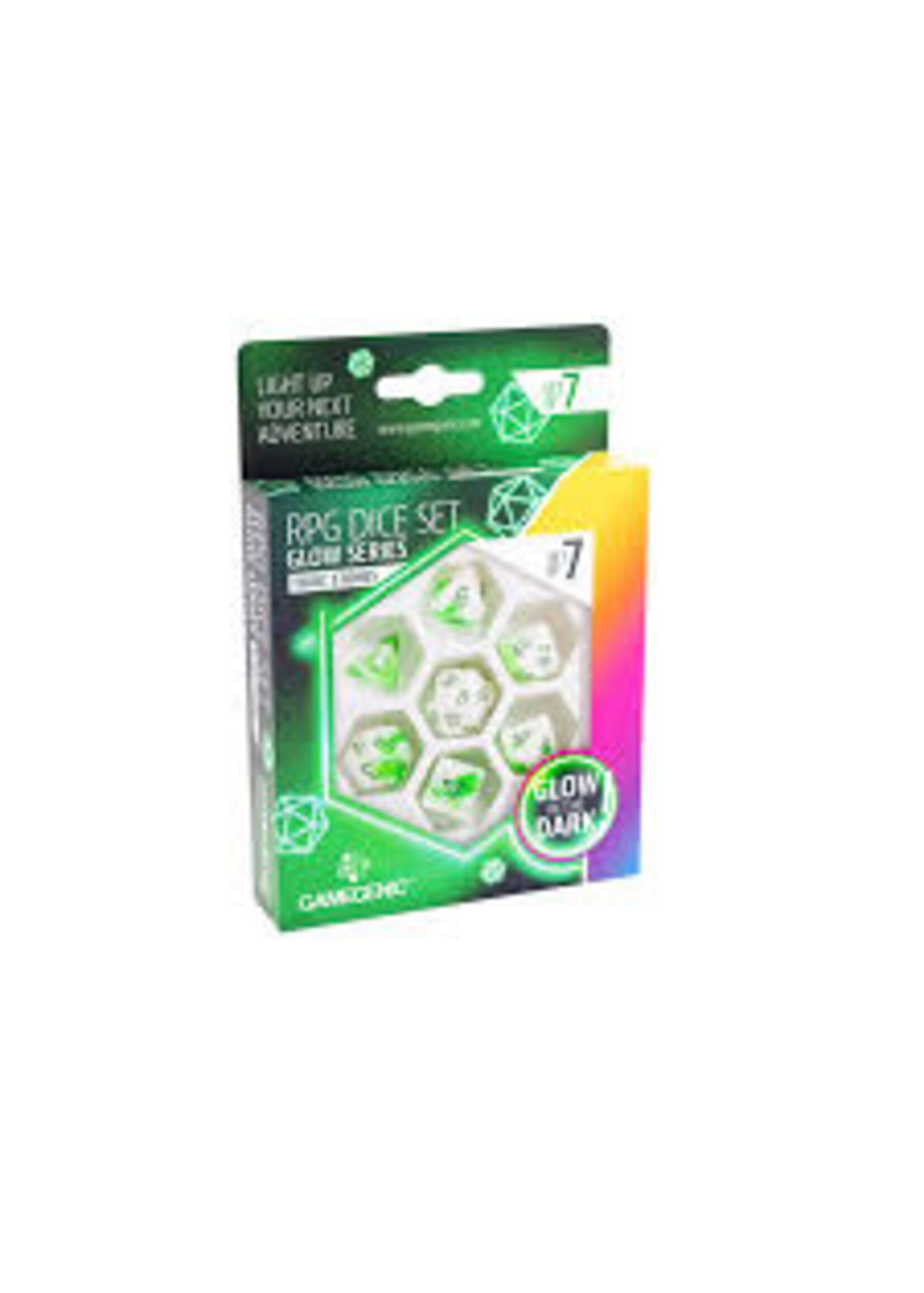 GameGenic RPG dice set - Glow series - Toxic stones
