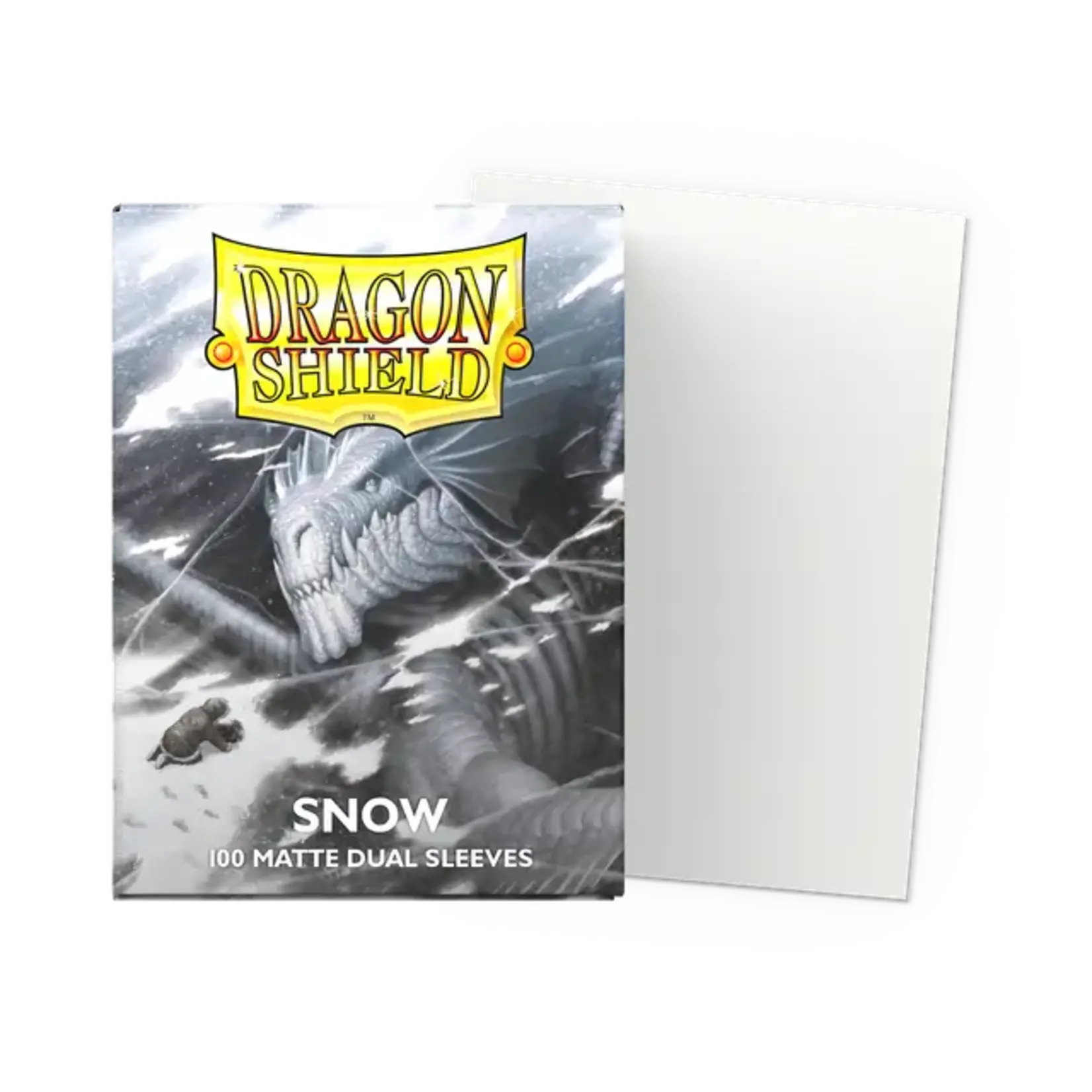 DRAGON SHIELD Dragon Shield - 100 Matte Dual Sleeves: Snow