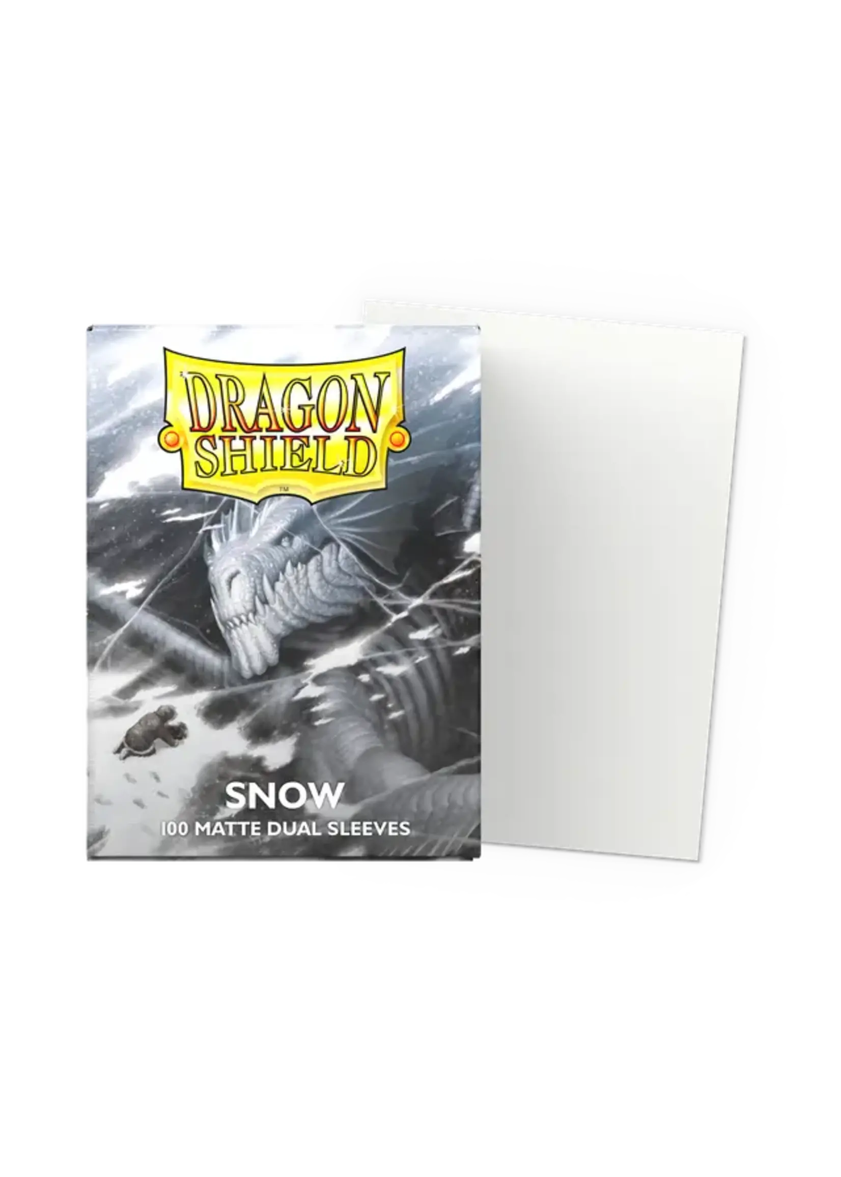 DRAGON SHIELD Dragon Shield - 100 Matte Dual Sleeves: Snow