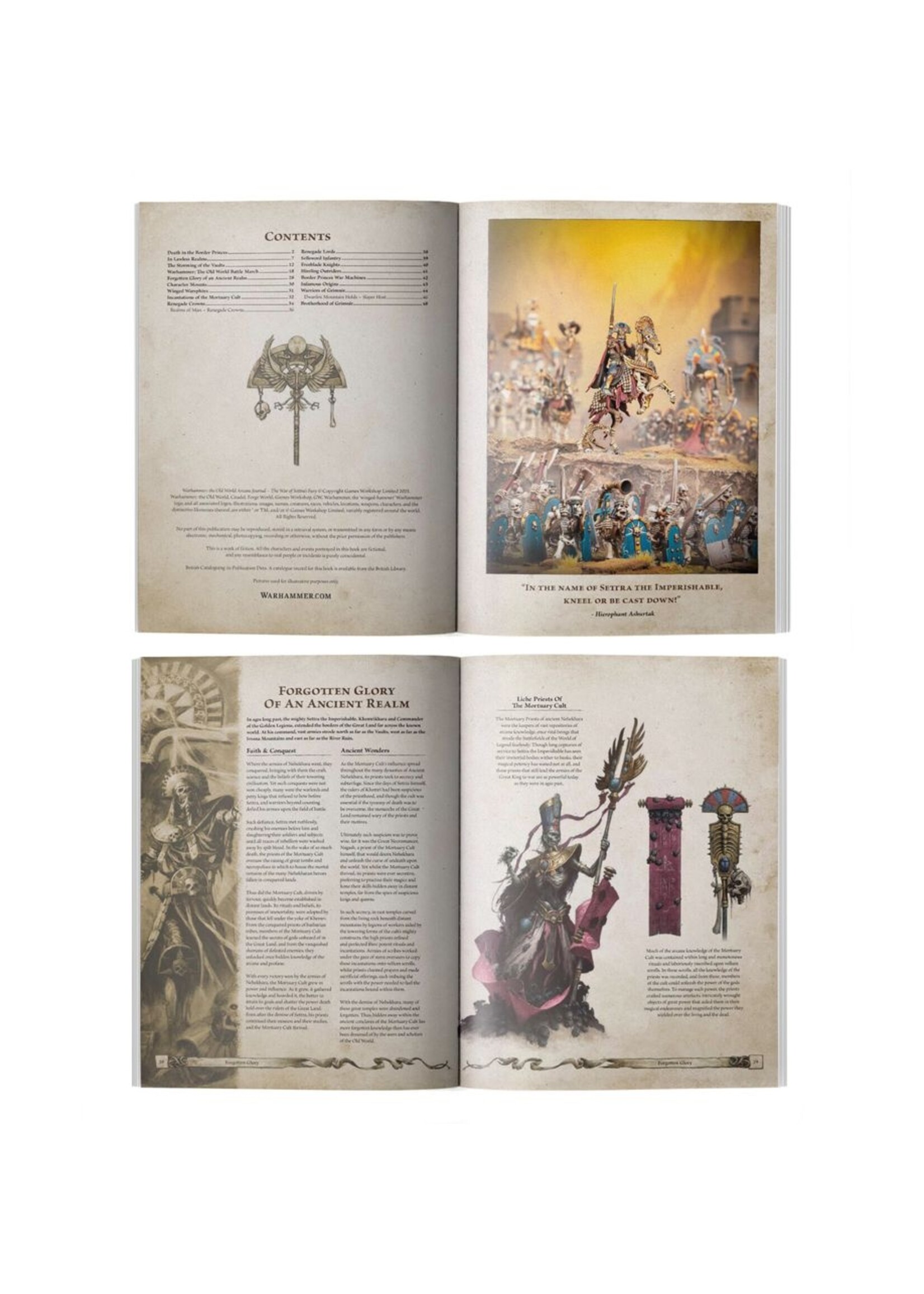 warhammer the old world (Pre-Order 18/10) Arcane Journal: The War Of Settra'S Fury